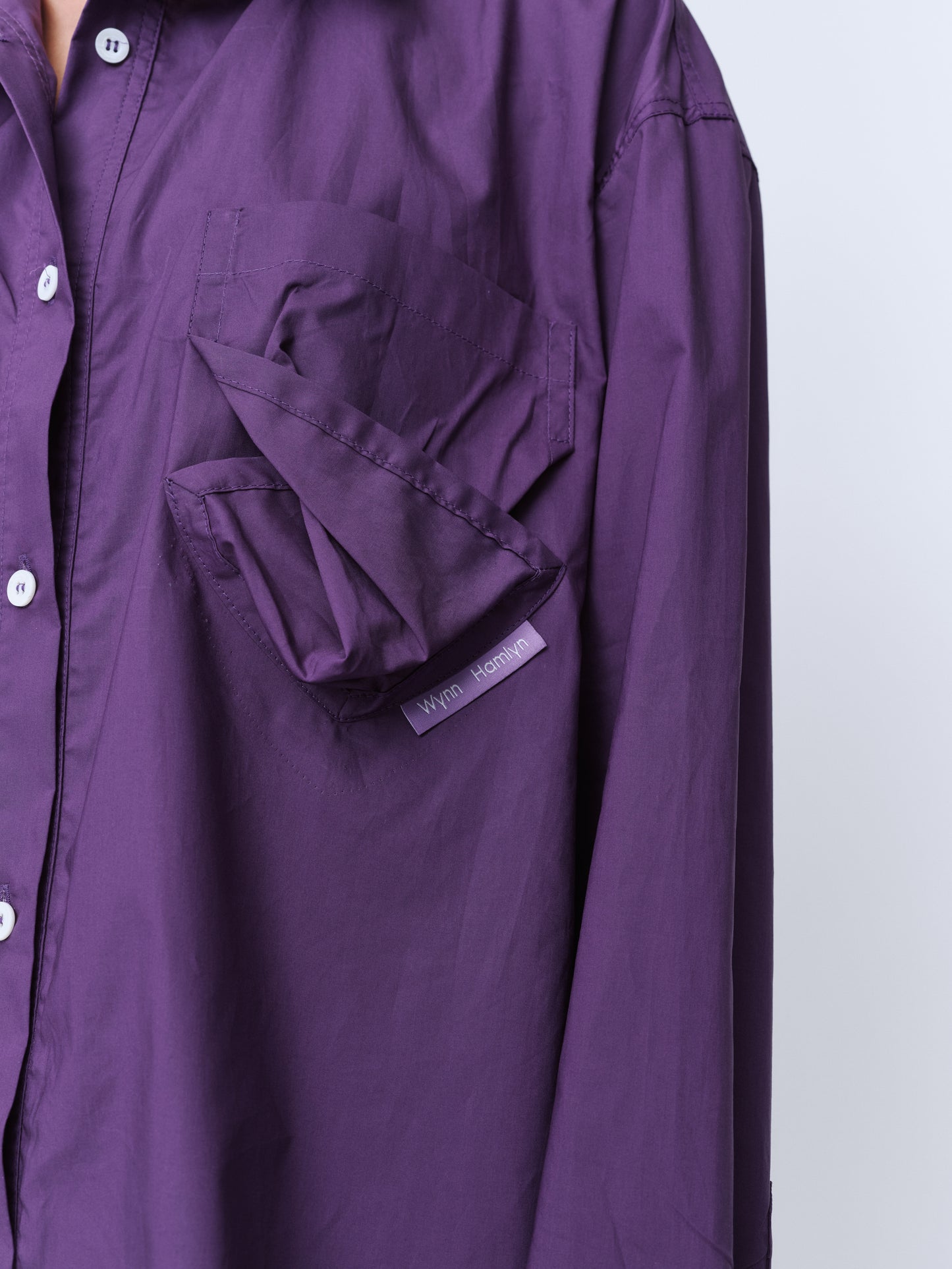 Twisted Pocket Shirt in Grape
