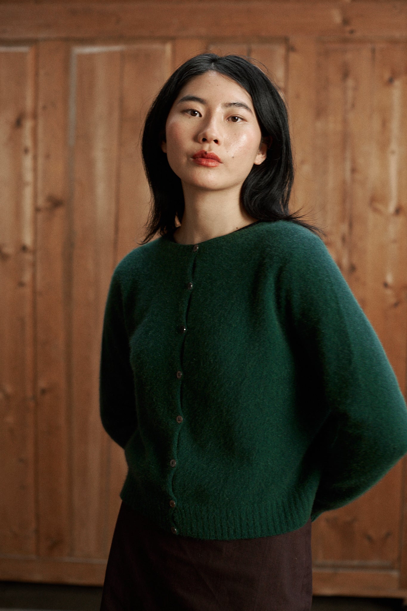 Dusk Cardigan in Verdant Green