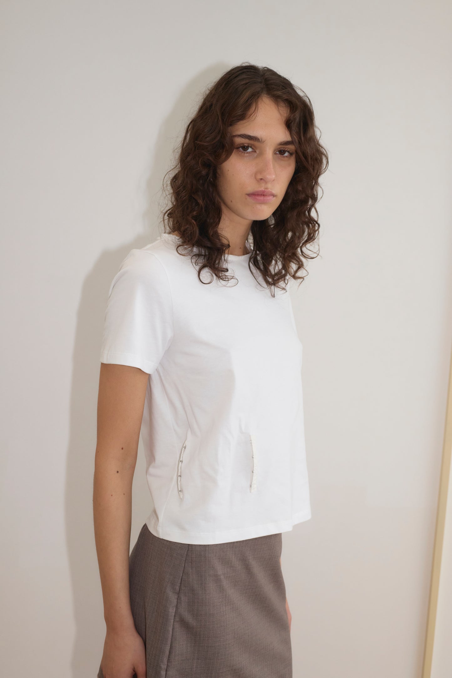 Pinch Tee in White