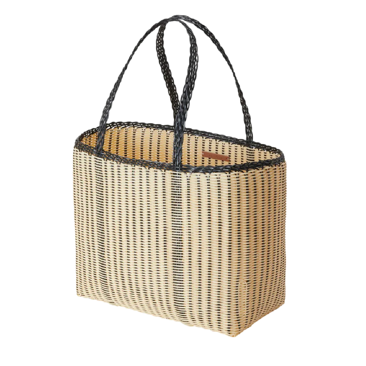 Edge Tote Medium in Black & Cream
