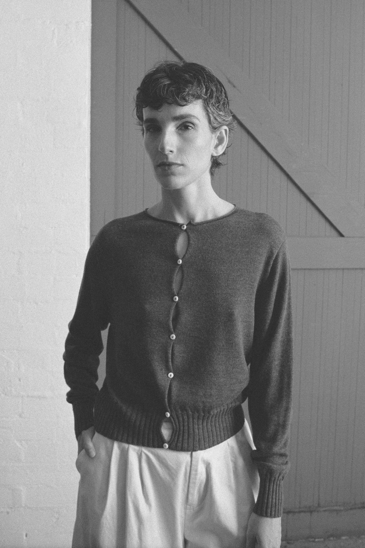 Anni Cardigan in Shadow Grey