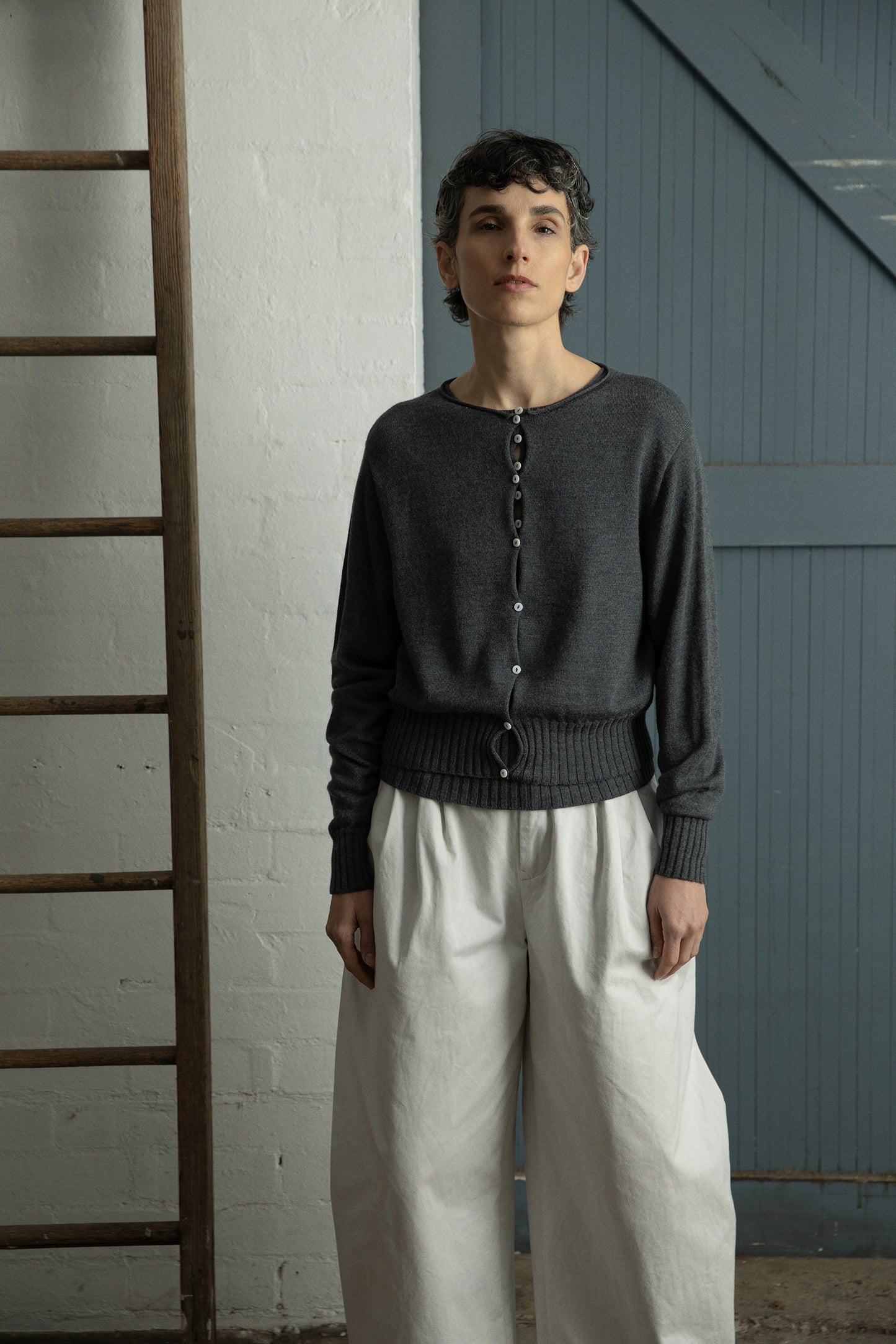 Anni Cardigan in Shadow Grey