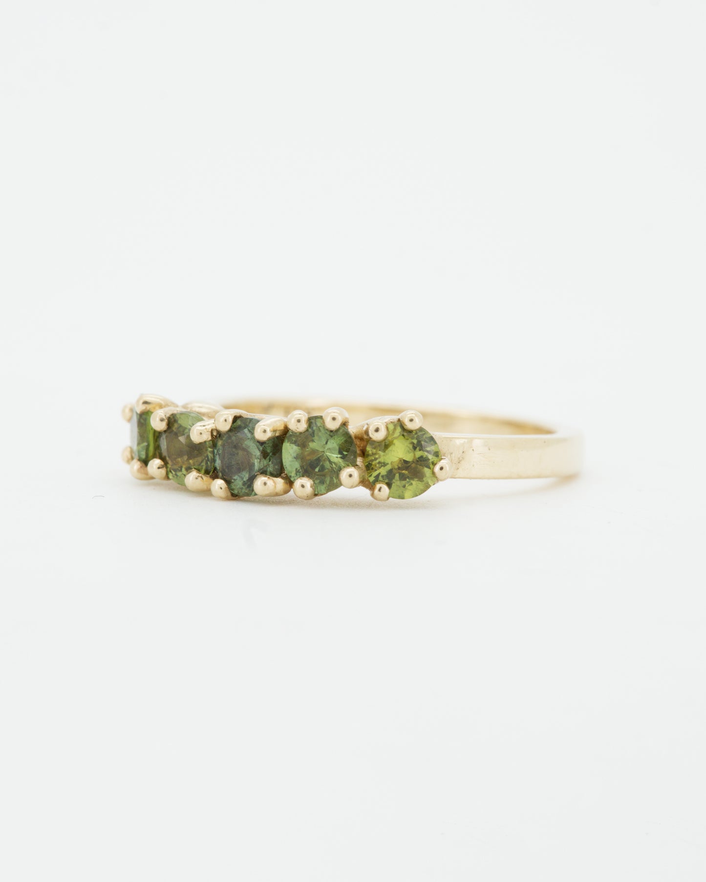 Green Sapphires & 9ct Yellow Gold