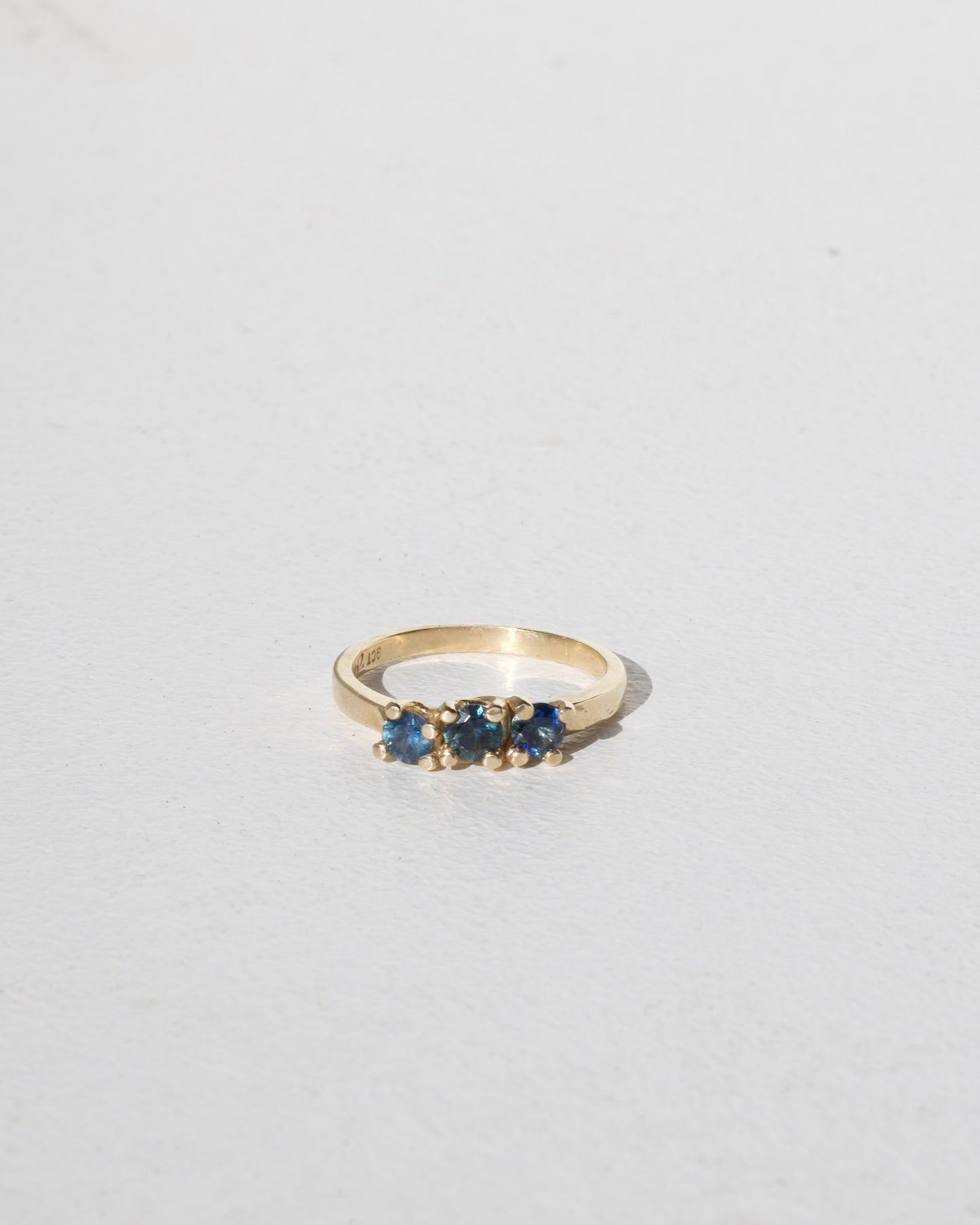 Teal Sapphires & 9ct Yellow Gold
