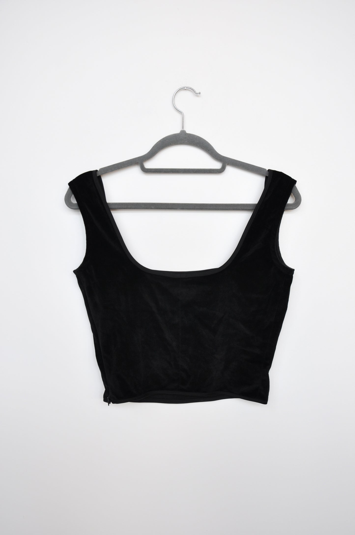 Tansey Velvet Bodice Top - black