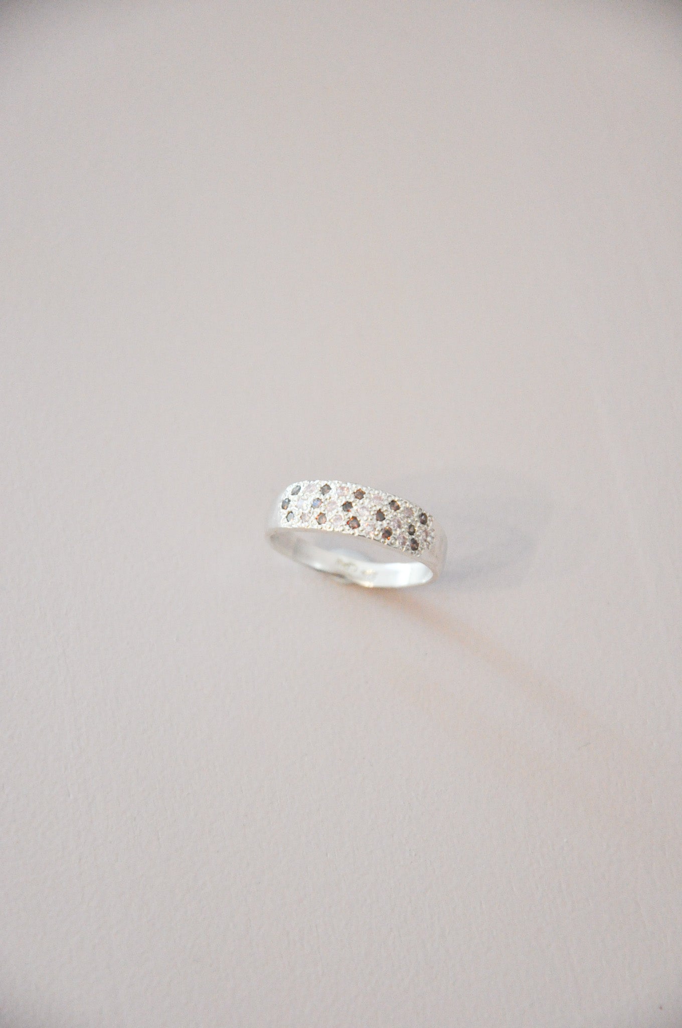 Glitter Ring in Brown & Pink