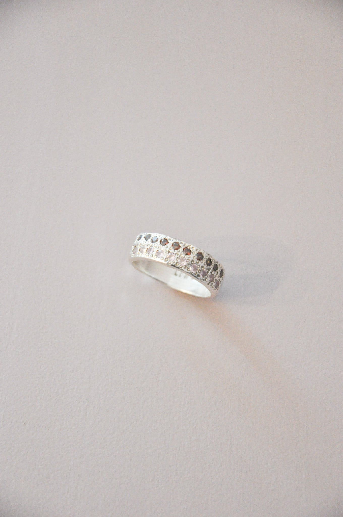 Double Dot Ring in Brown & Pink