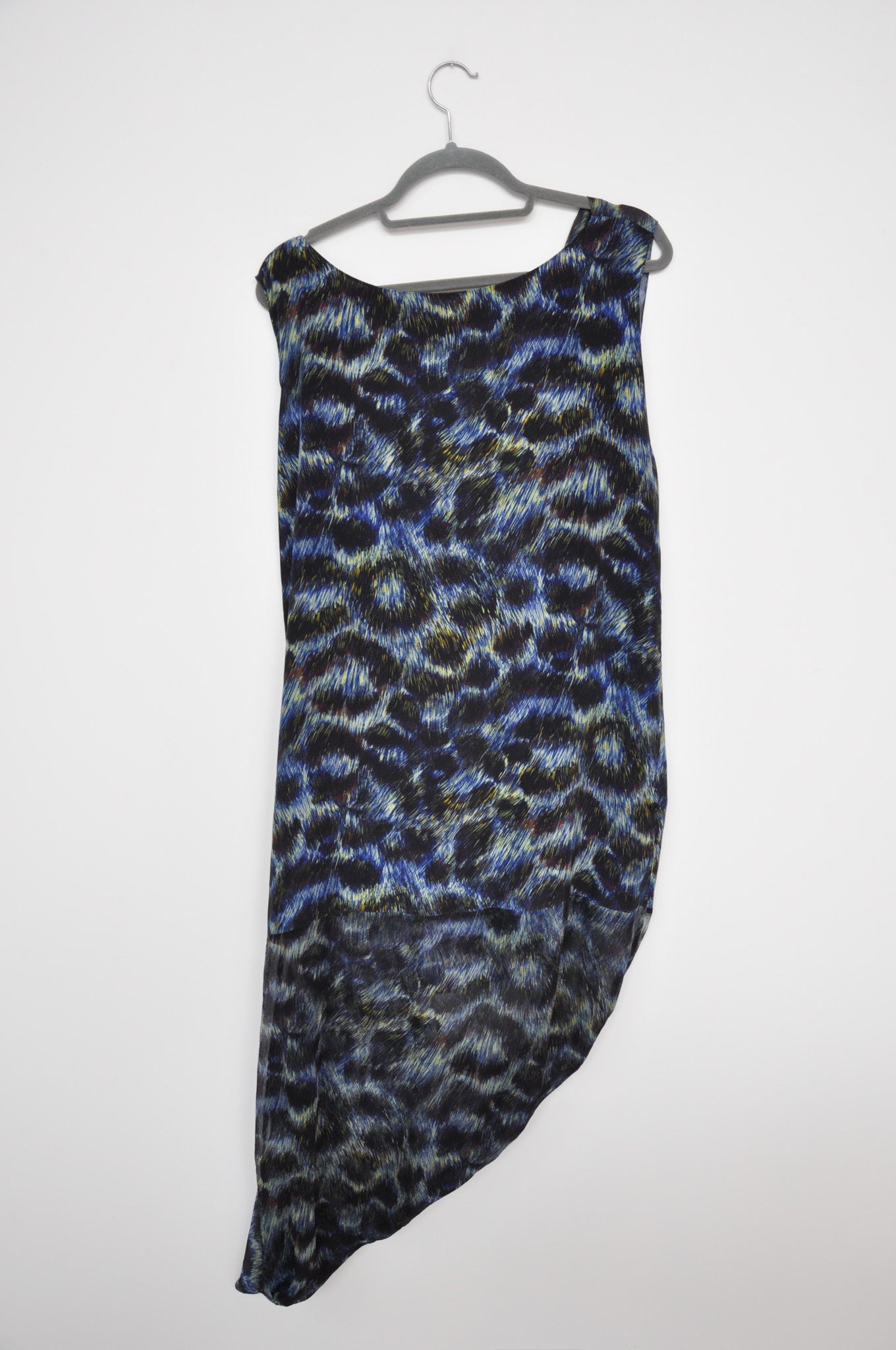 Zambesi Cowl-neck Dress - Blue/Green Pattern