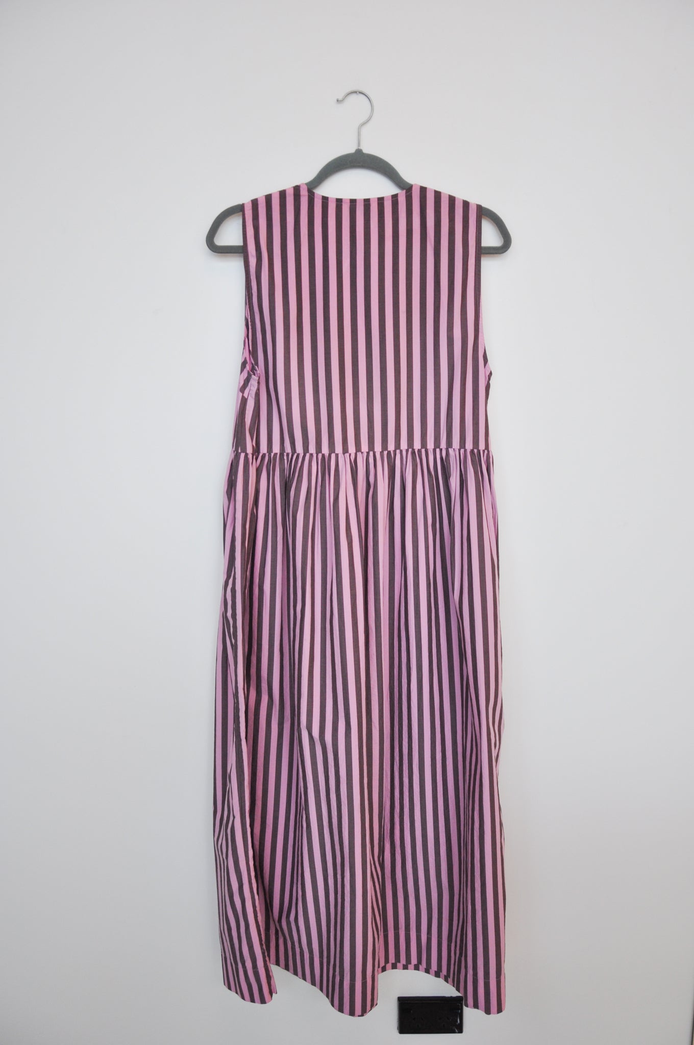 Ganni Striped Dress - pink/brown