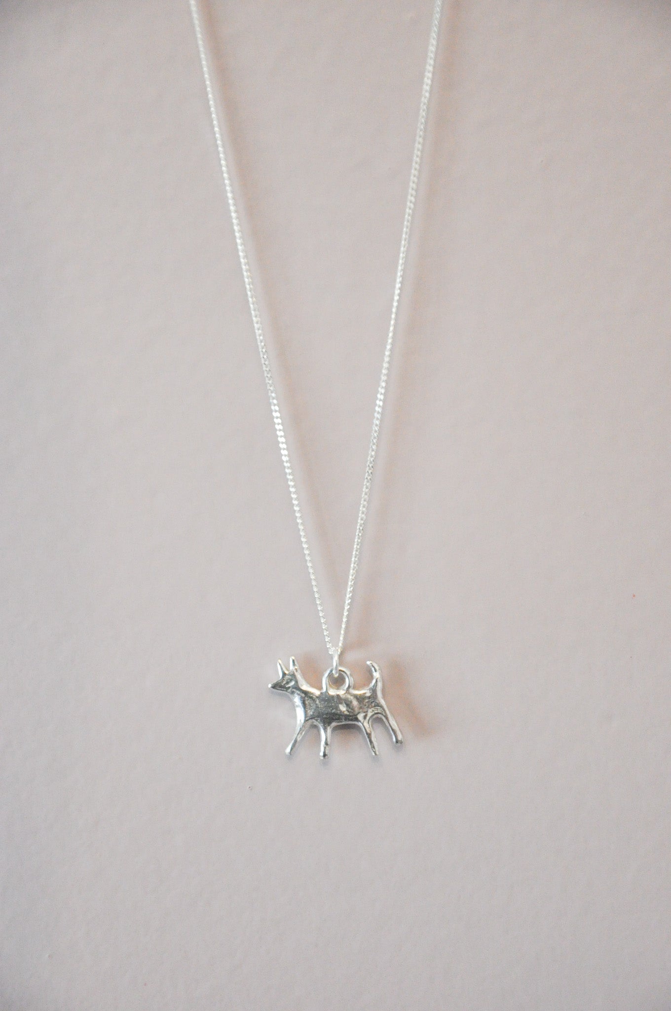 Little Dog Necklace in Silver