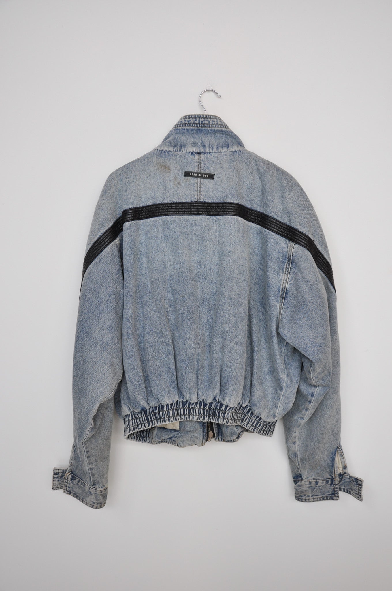 Fear Of God Bomber Jacket - Pale Indigo / Leather