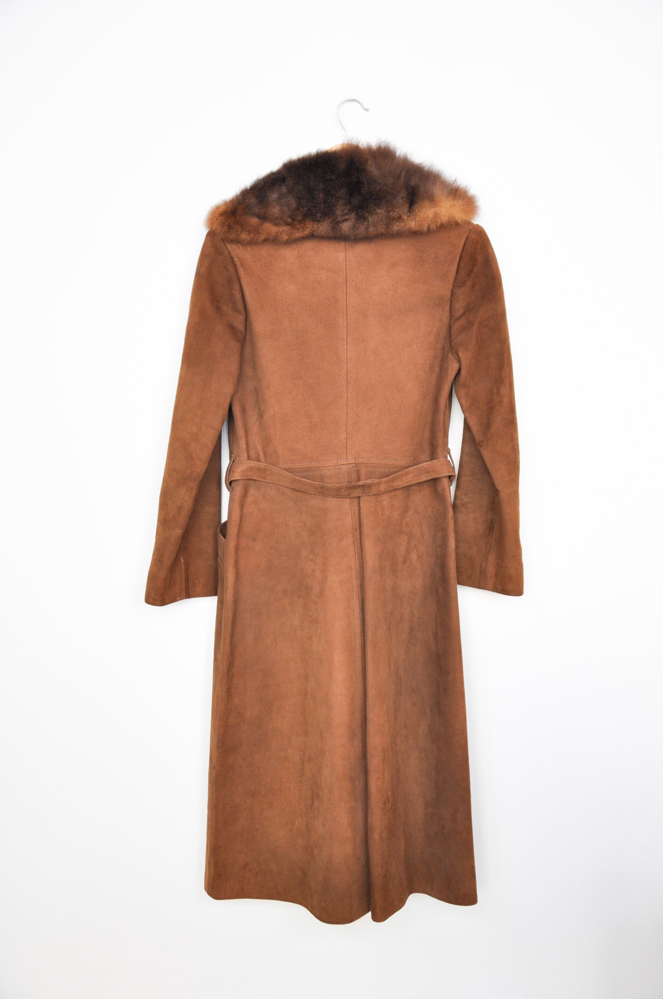 Marcol Suede Possum Coat - Brown