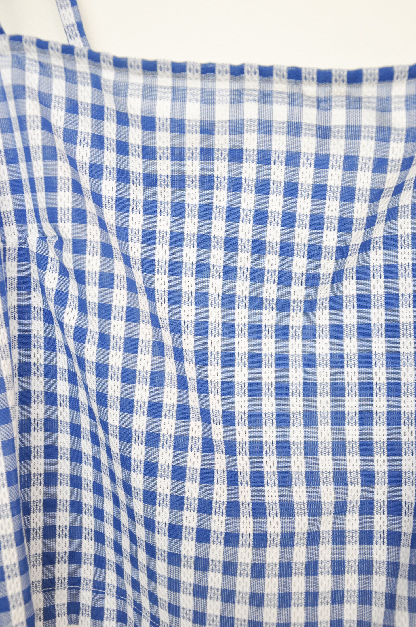 Penny Sage Rohmer Top - blue white lattice