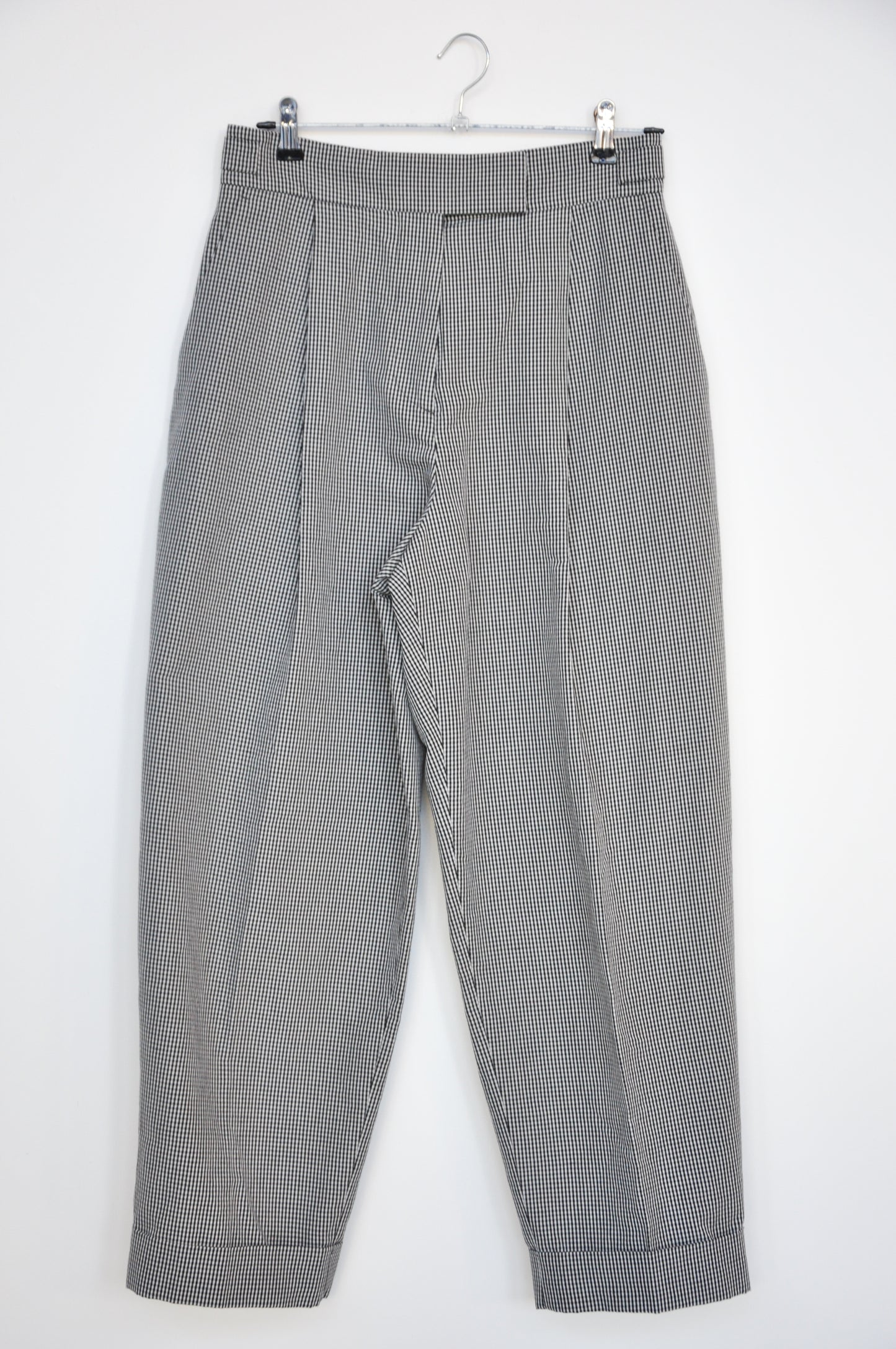 Margaret Howell Gingham Trousers - black/white