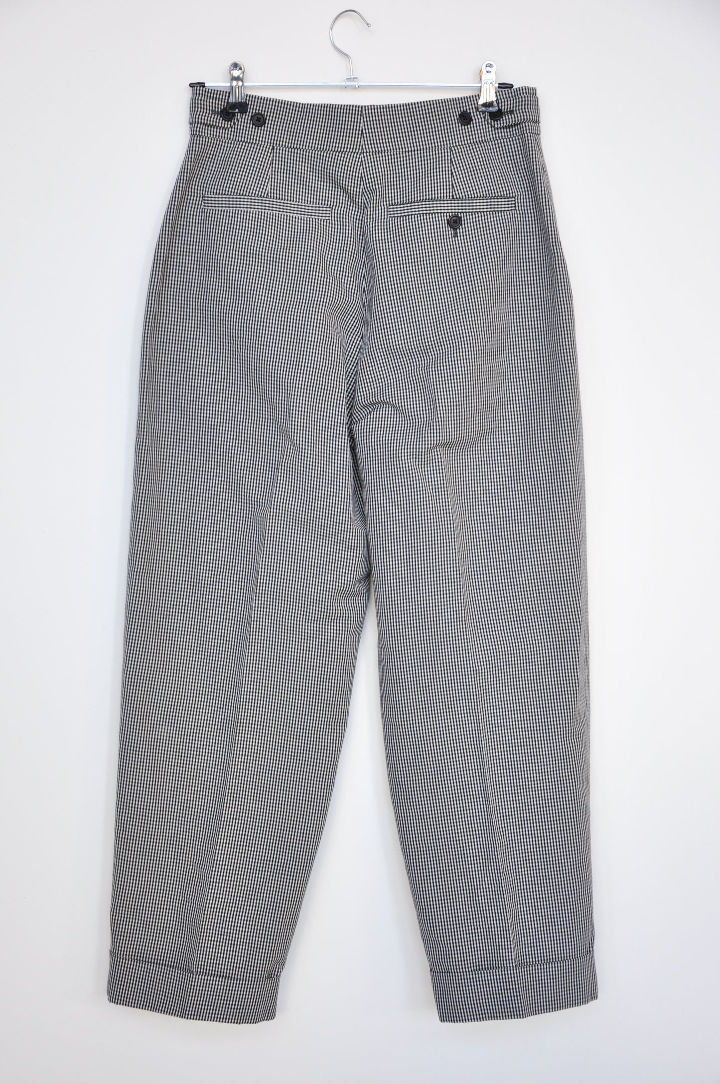 Margaret Howell Gingham Trousers - black/white