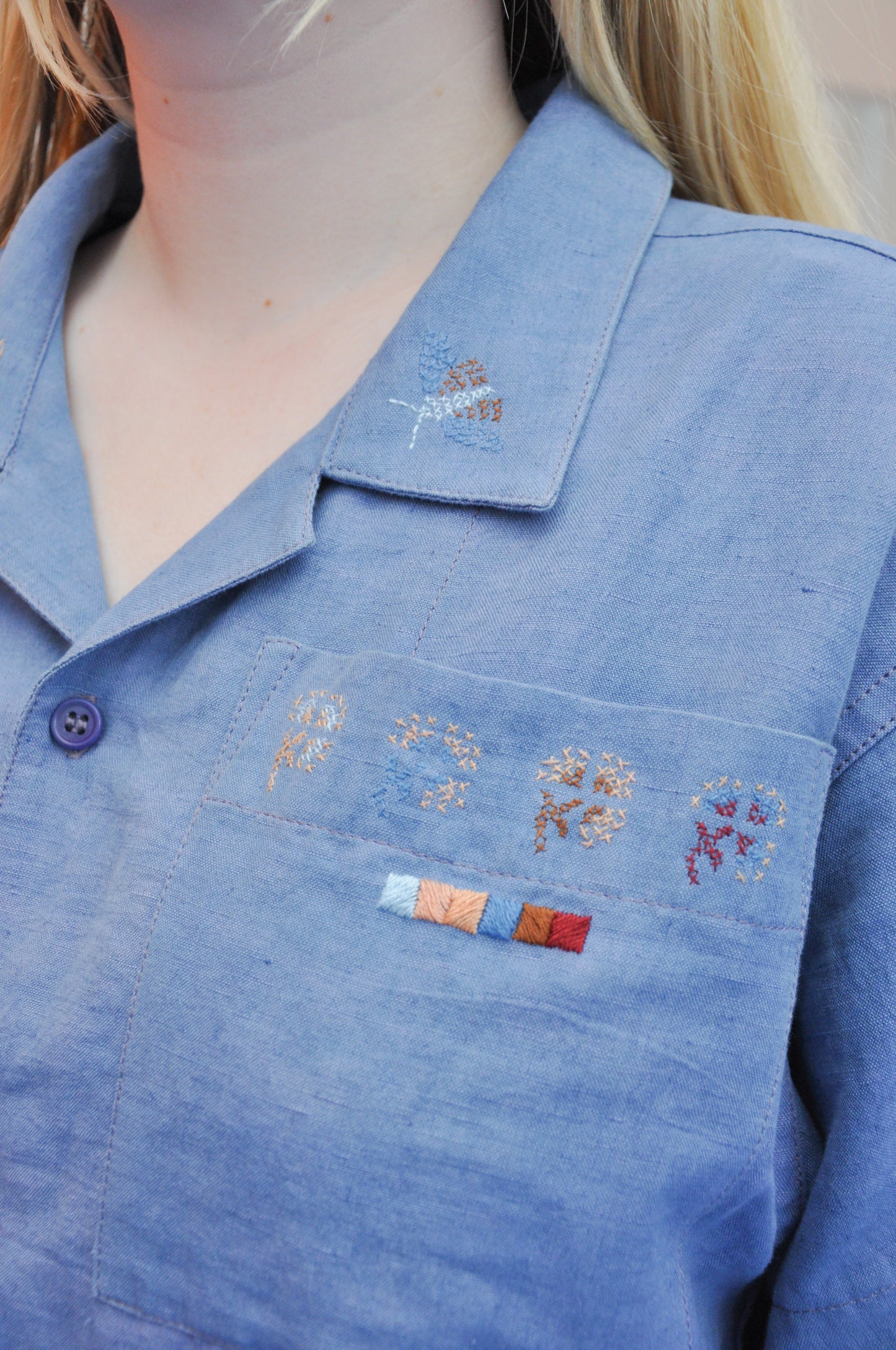 Greetings Shirt in Purple Moth Sampler