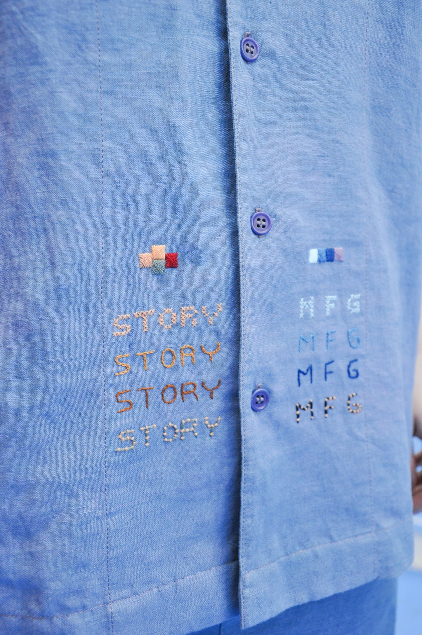 Greetings Shirt in Purple Moth Sampler