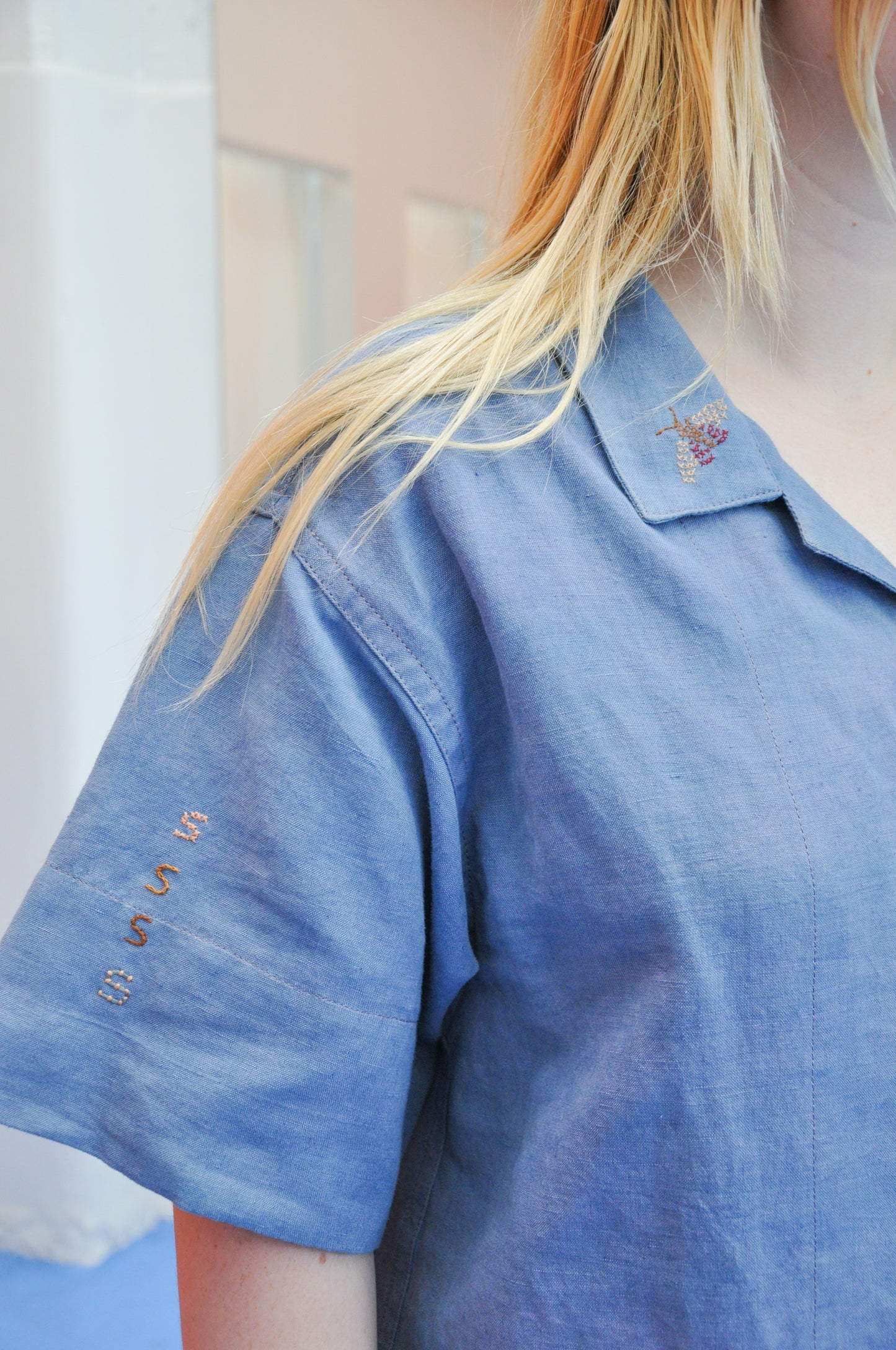 Greetings Shirt in Purple Moth Sampler