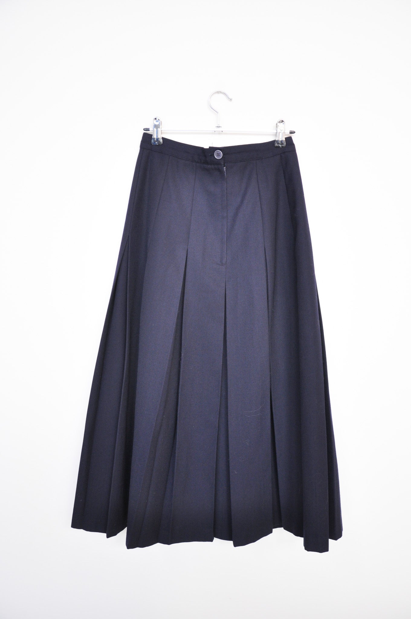 Country Road Wool Pleated Skirt - Navy