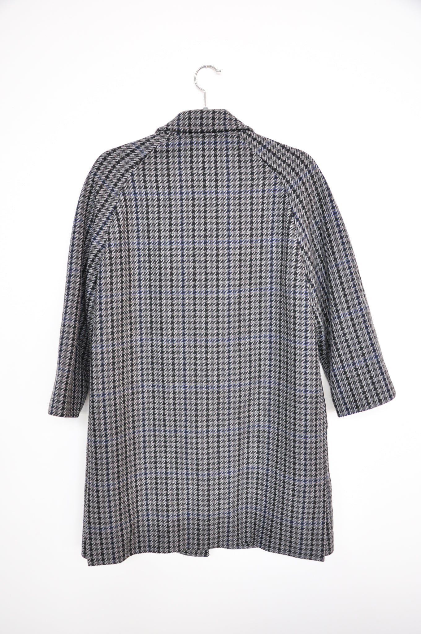 Prada Houndstooth Coat - ash grey/blue/black