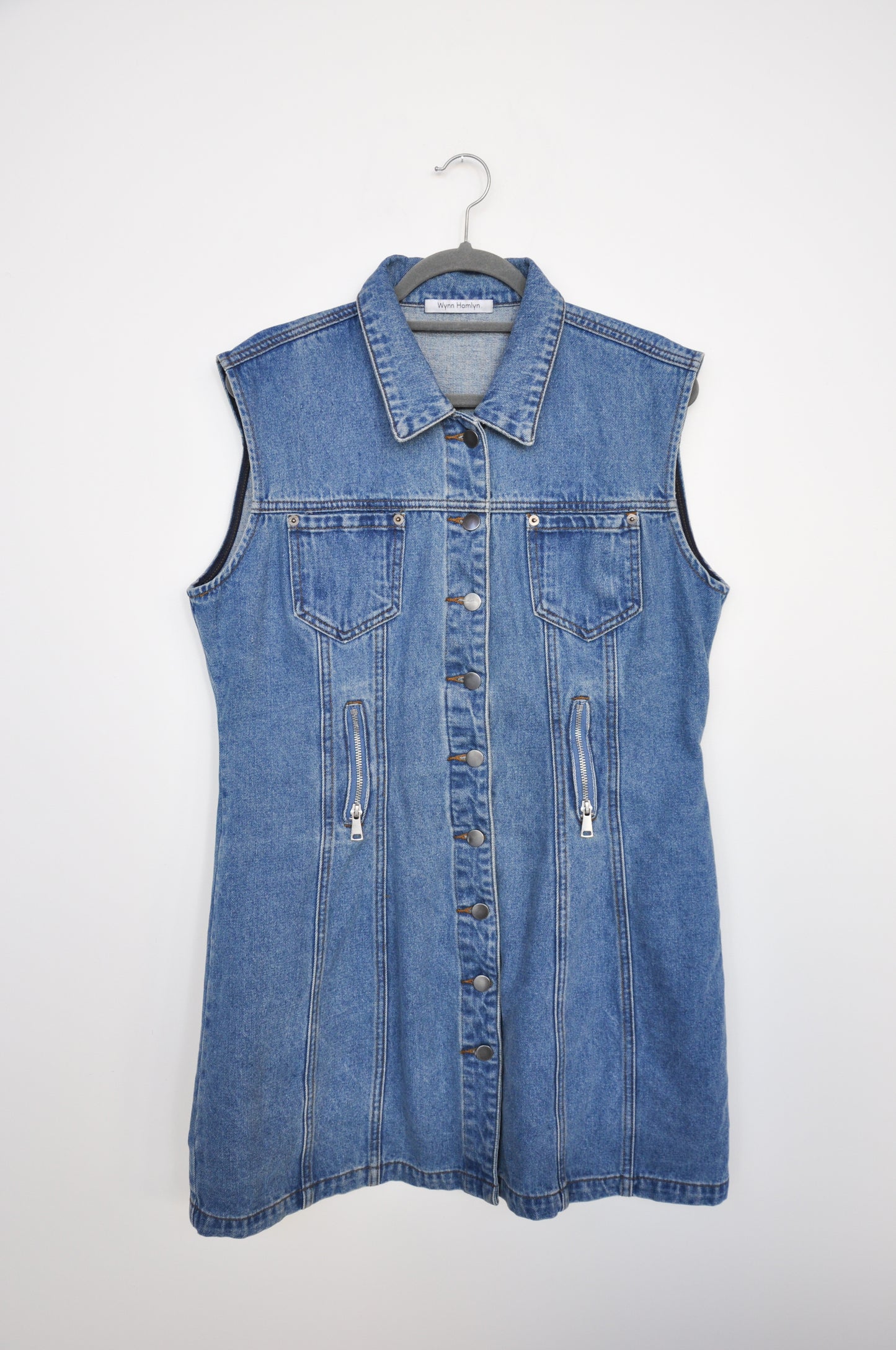 Wynn Hamlyn Sleeveless Denim Dress - indigo