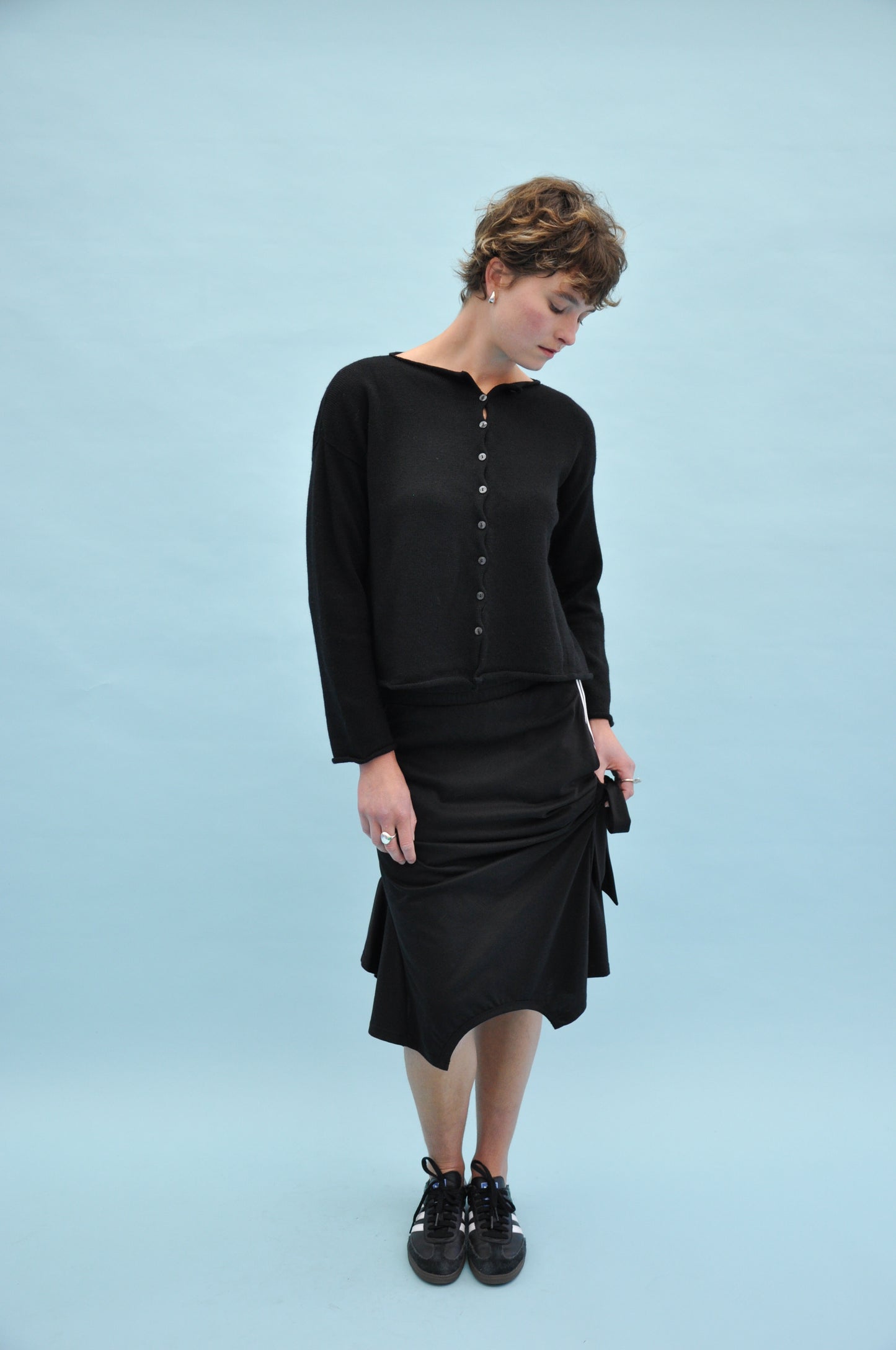 Doll's Reversible Cardigan in Black