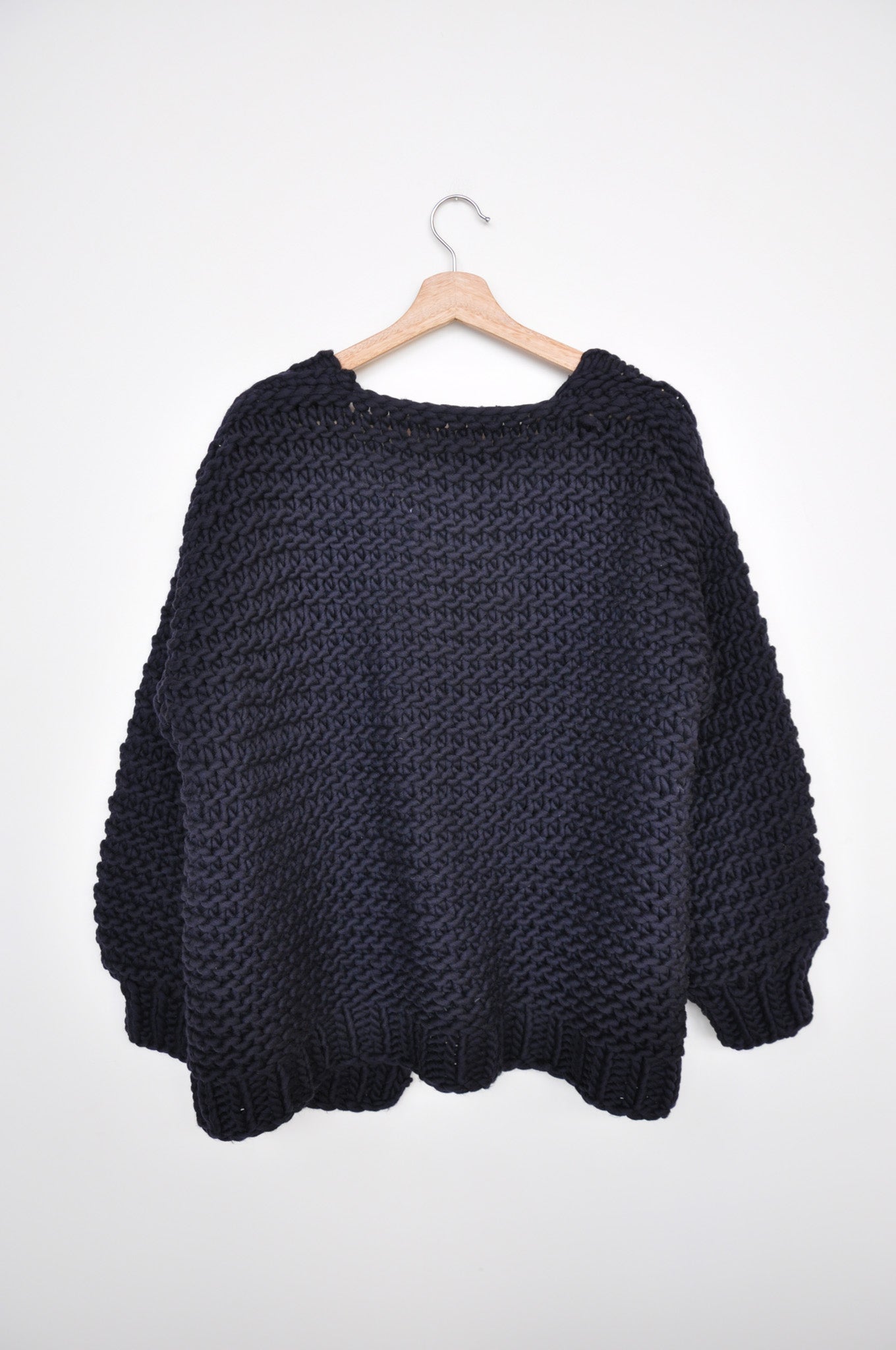 The Knitter. Chunky Cardigan - Navy
