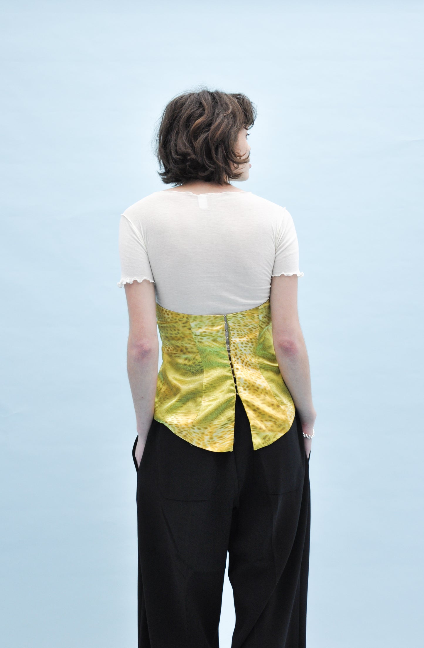 Rattle Corset in Green Gecko