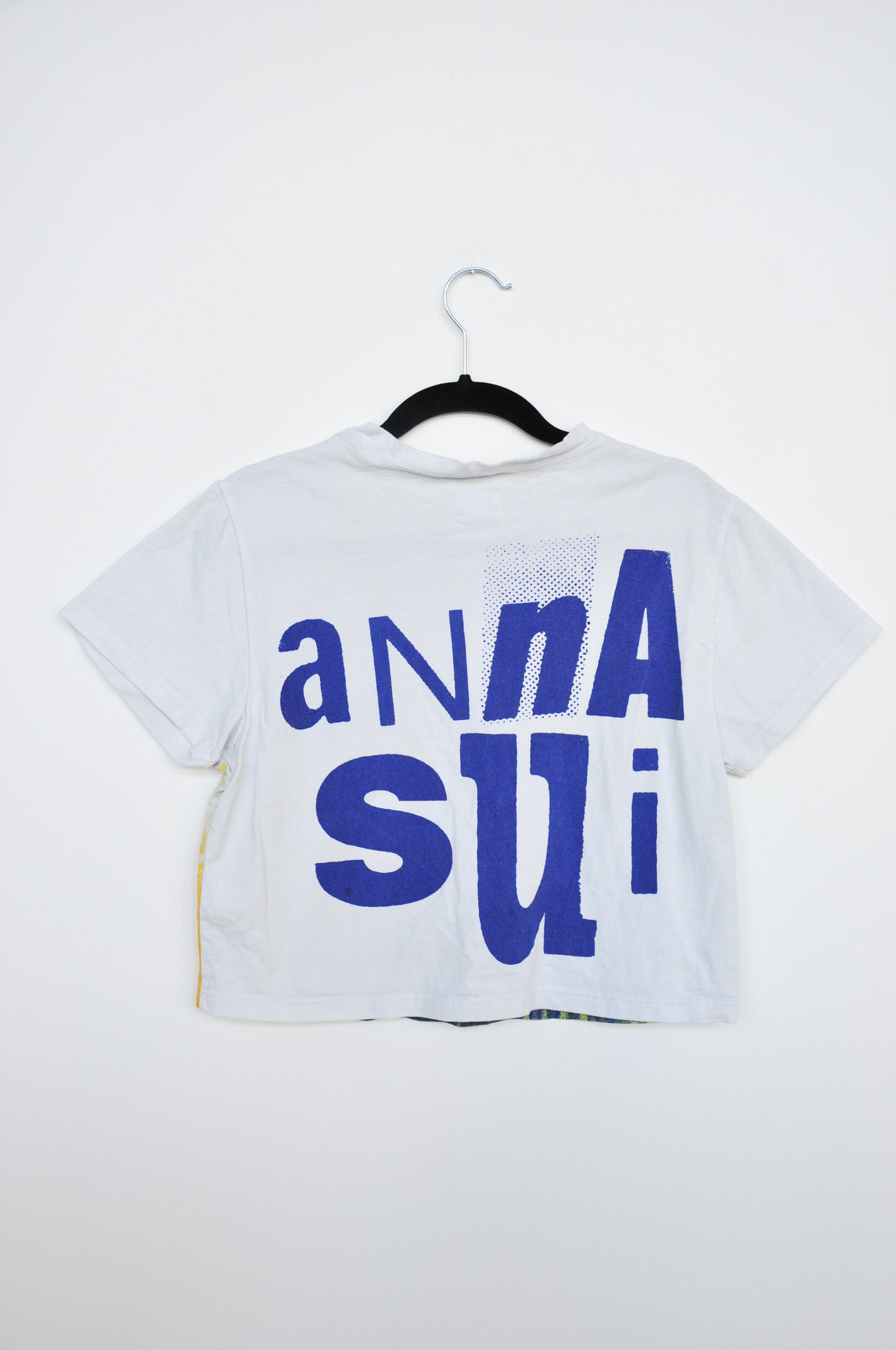 Anna Sui & UO Cropped Tee - white/blue/yellow