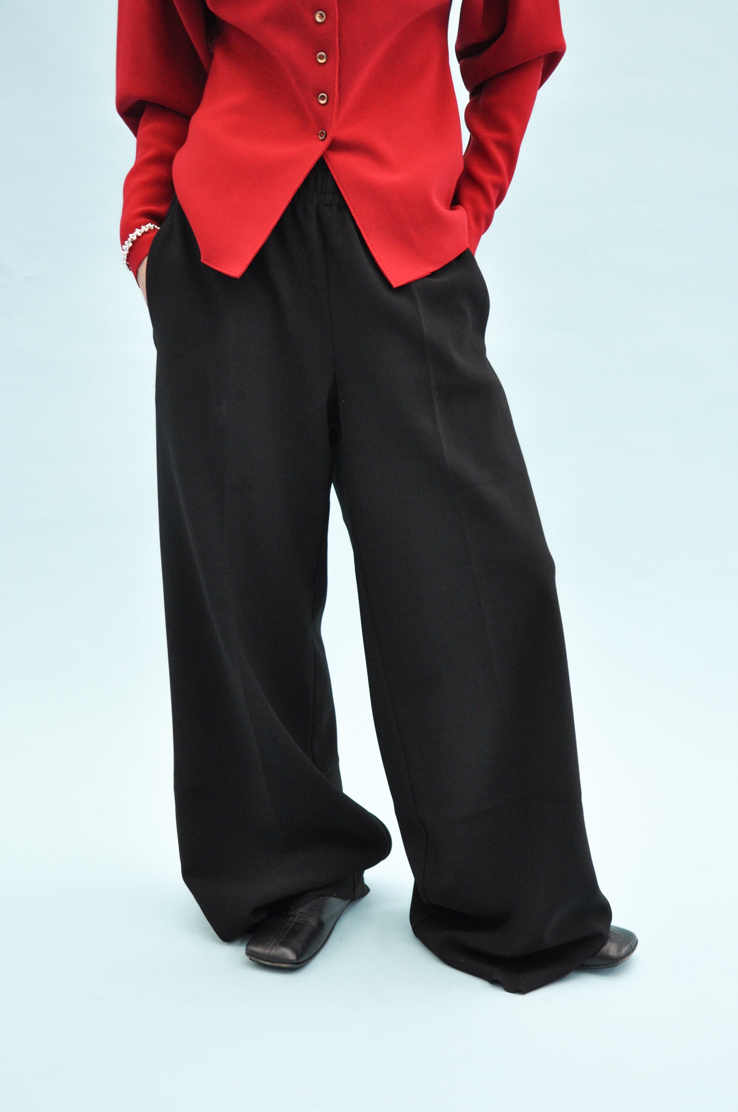 Drawstring Trouser in Black