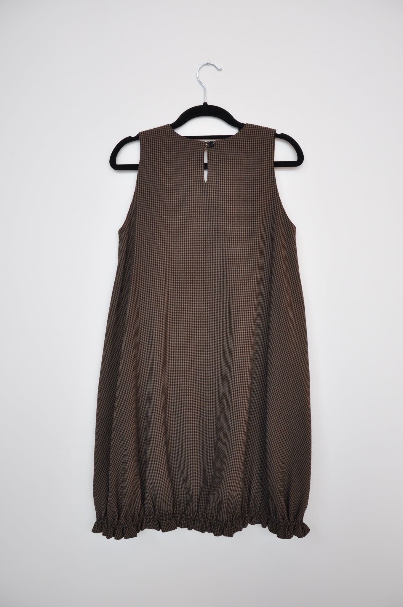 Sylvester Bubble Dress - Brown Gingham