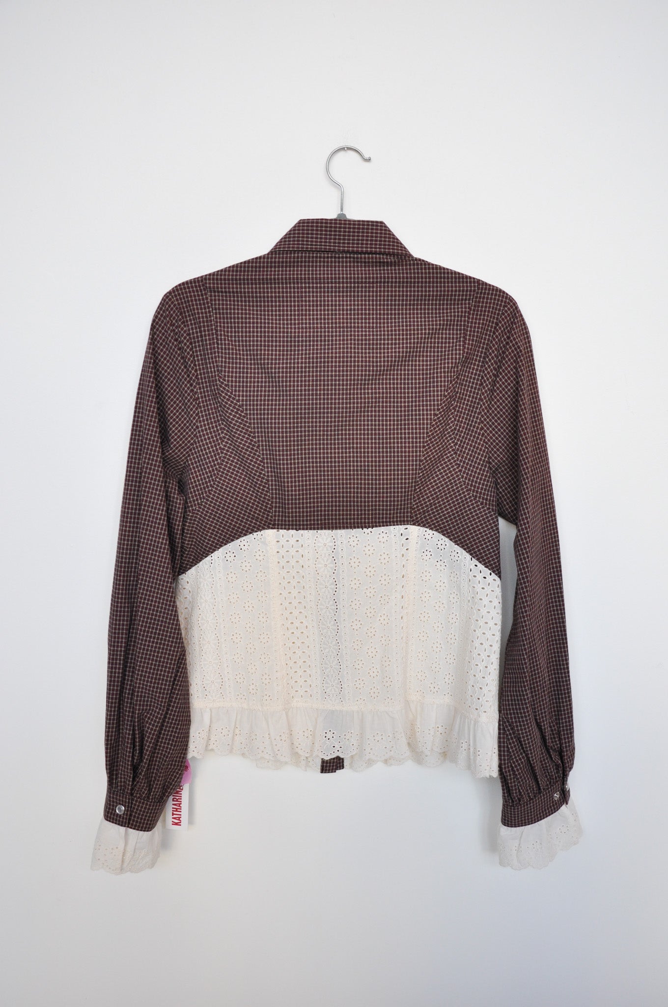 Katharina Lou Cowgirl Blouse - Burgundy Check