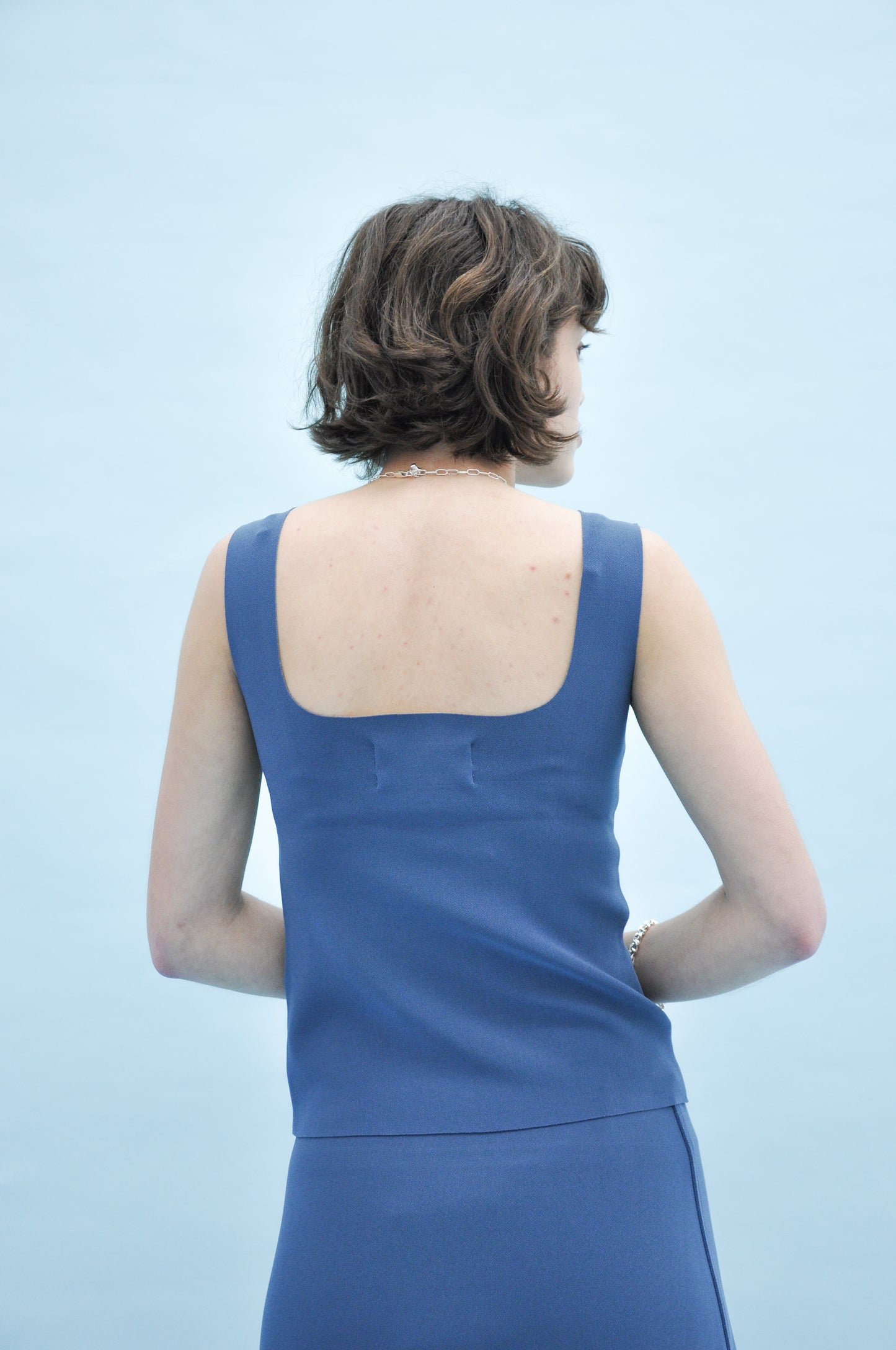 Sleeveless Top in Midnight Blue