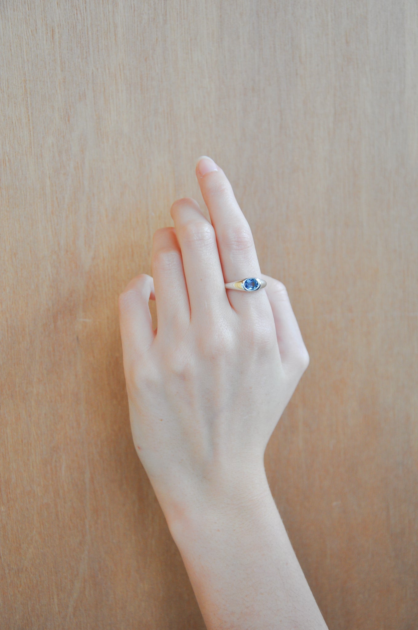 Orbit Ring in Silver & London Topaz