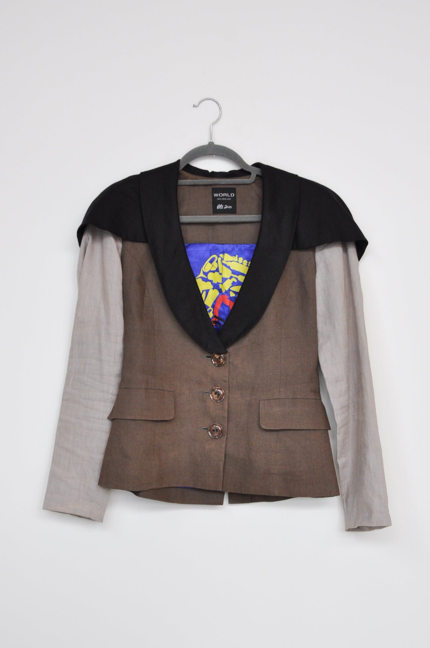 World Linen Blazer '2010' - green/black/grey