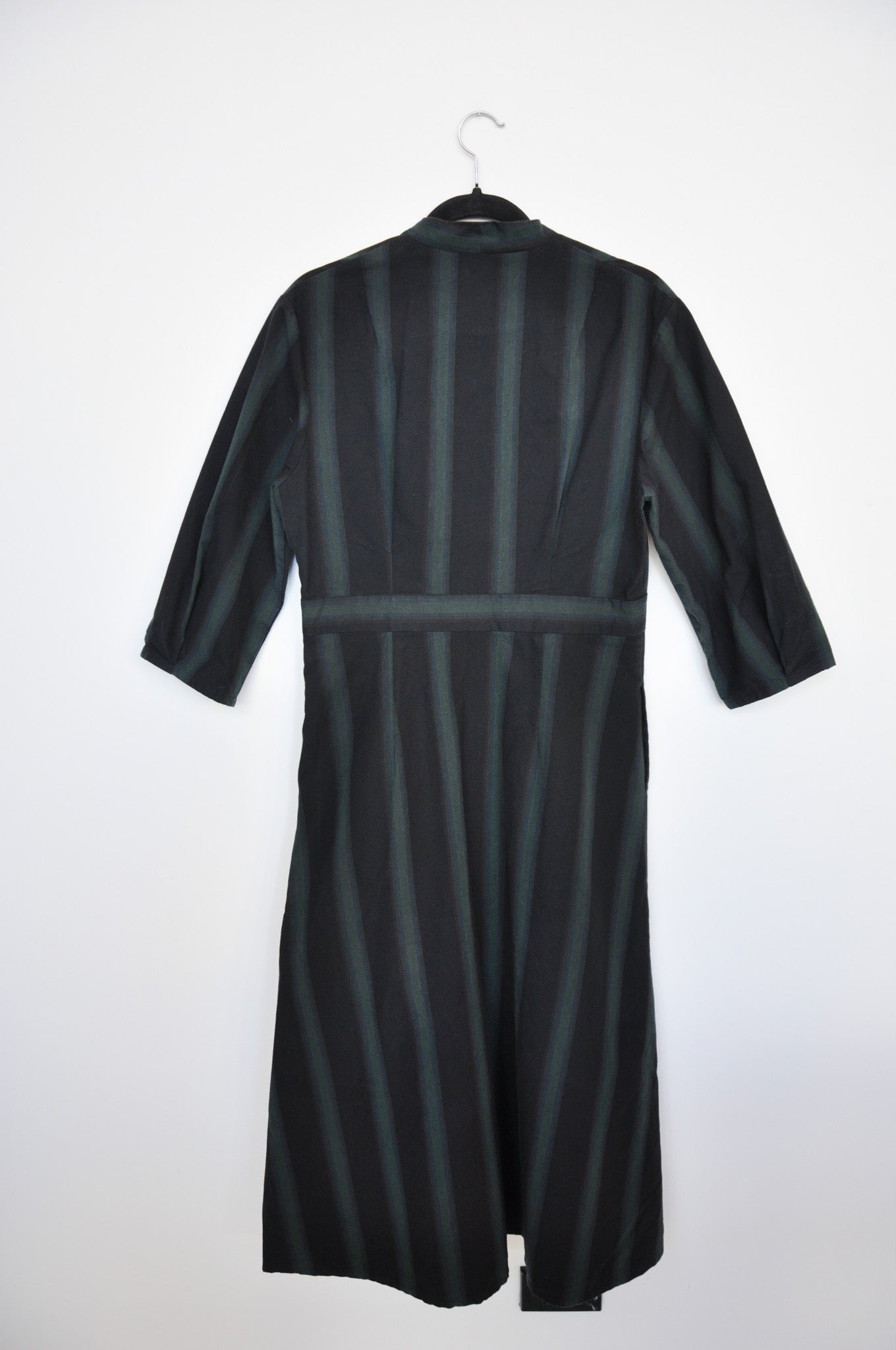 Penny Sage Dress - Navy/Emerald Stripe