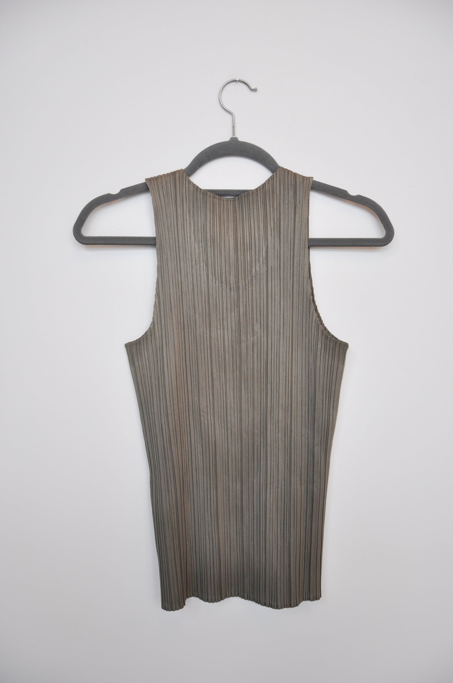 Please Pleats Tank Top - moss