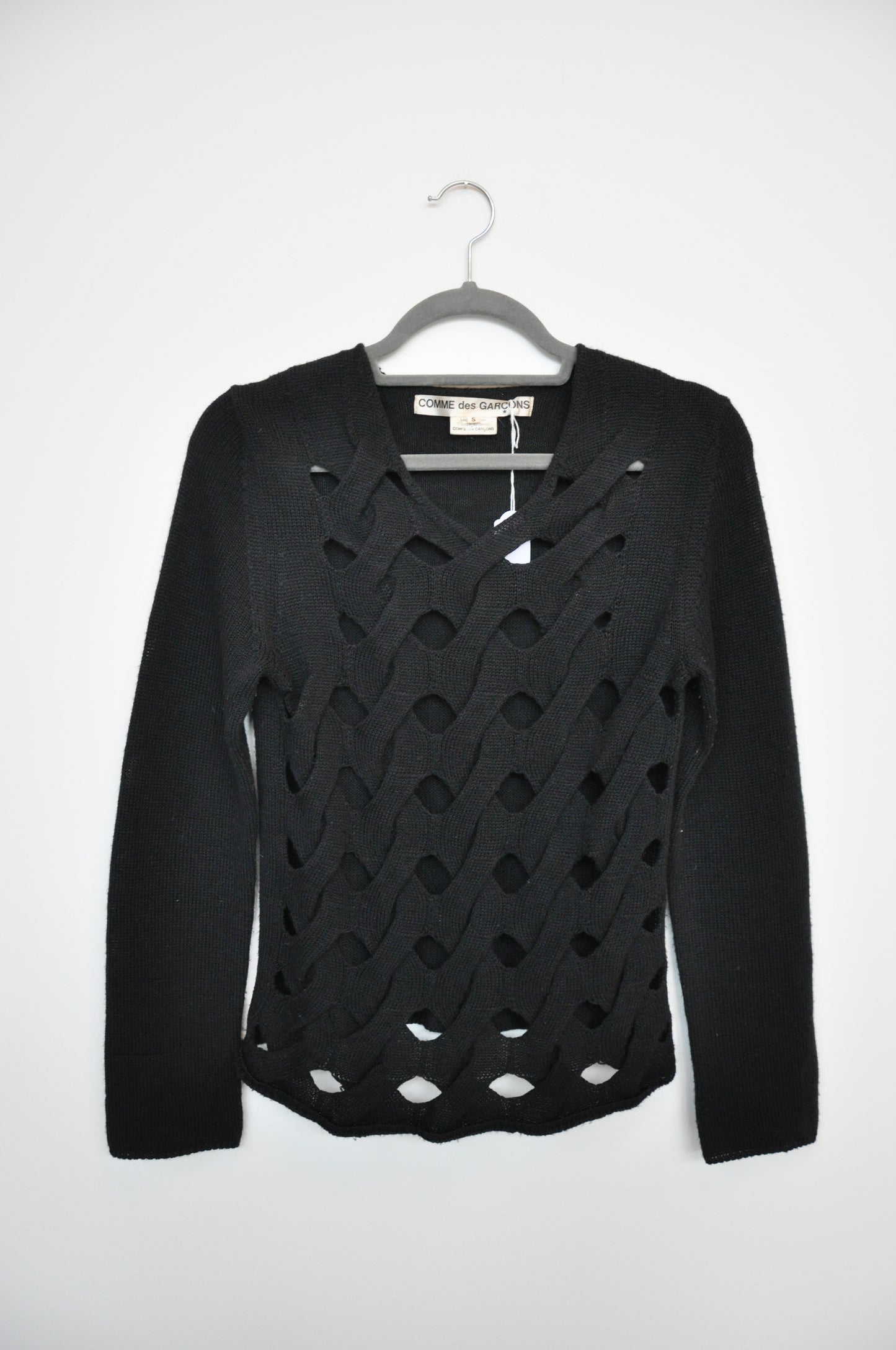 Comme Des Garçons Woven Jumper - black