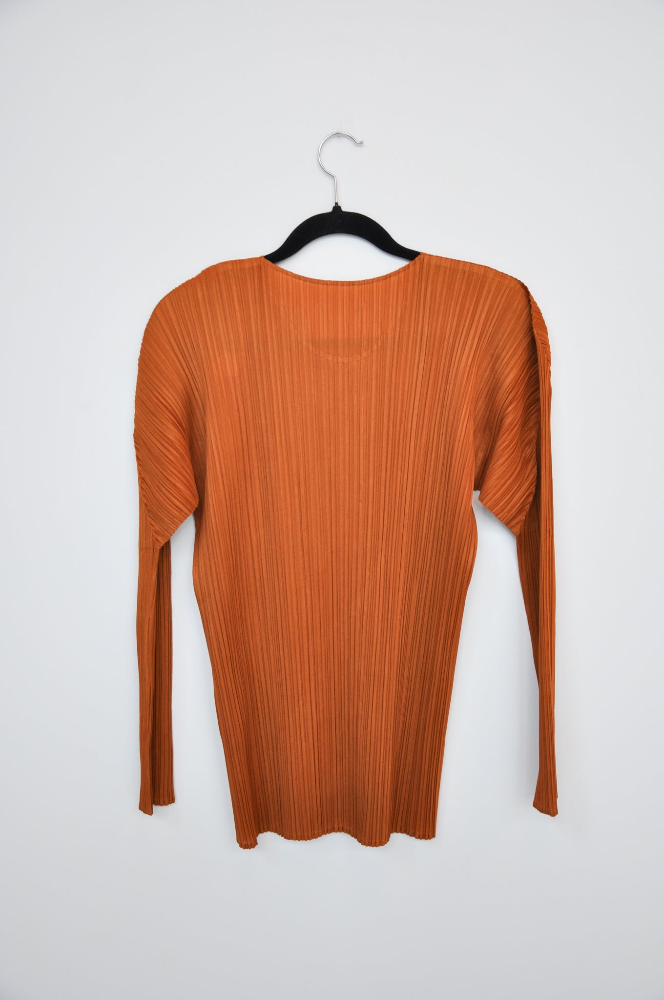 Issey Miyake Pleats Please long Sleeve Top - Burnt Orange