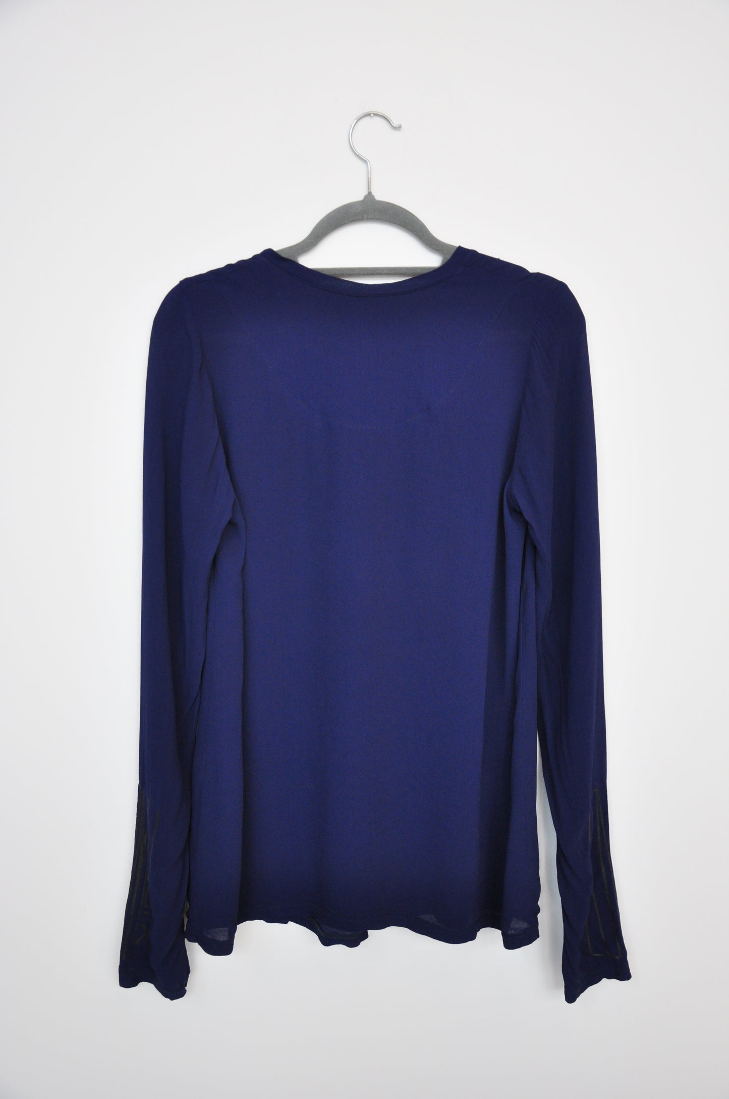 Nom D Long Sleeve Mesh Top - navy