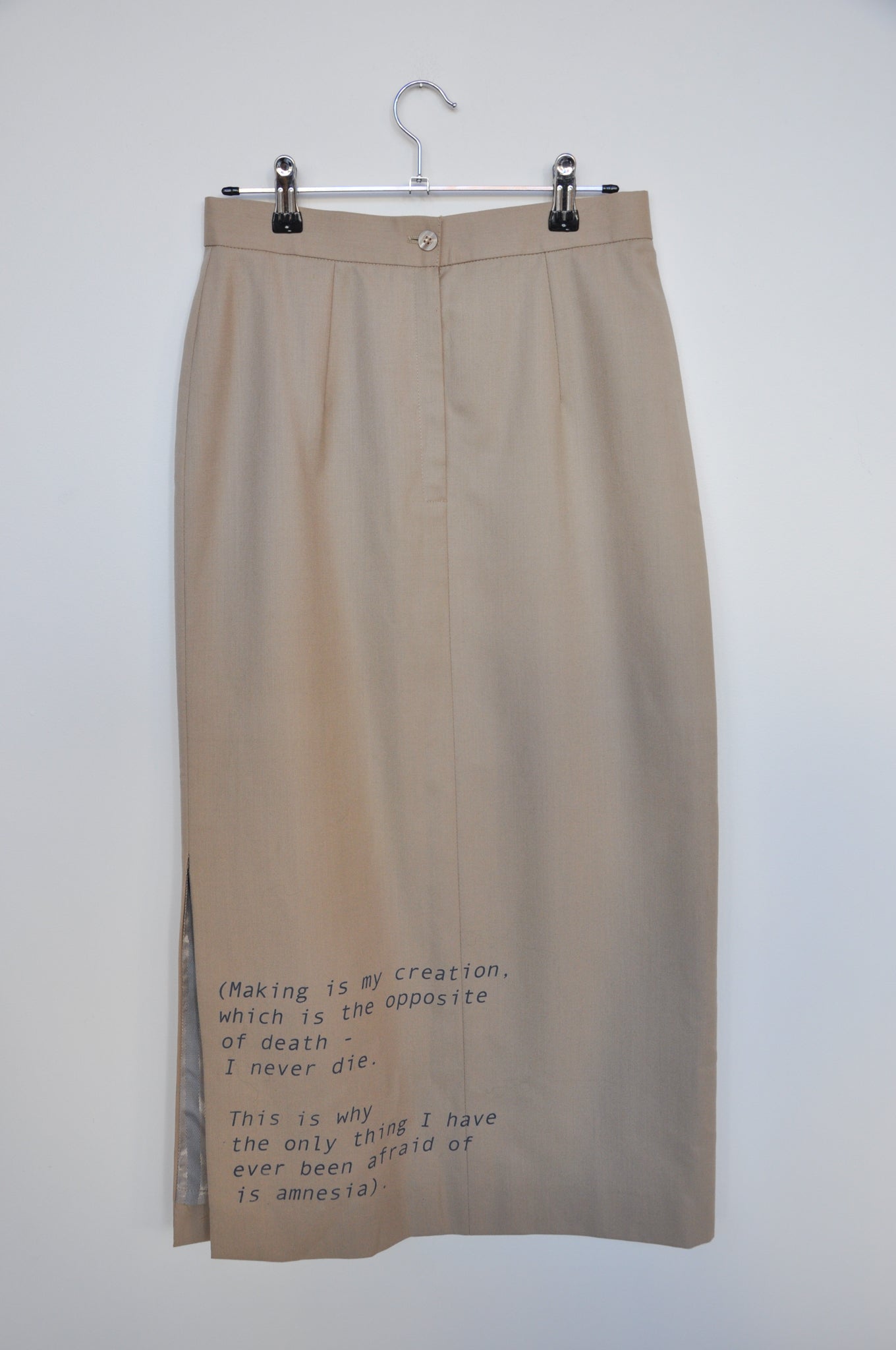 European Collection Pencil Skirt - beige/navy