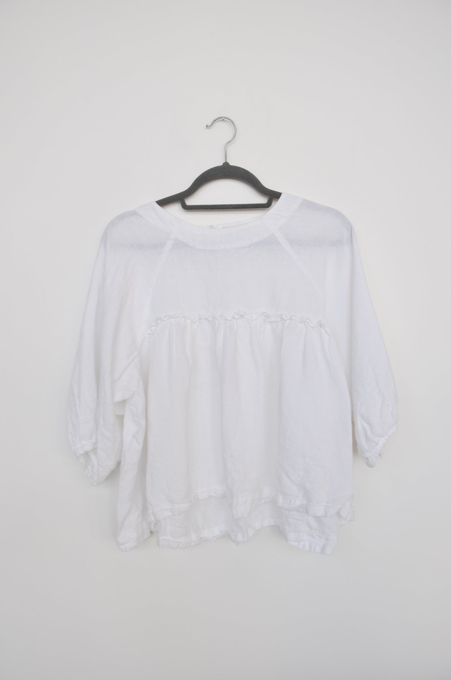 Twenty Seven Names Ruffled Top - white