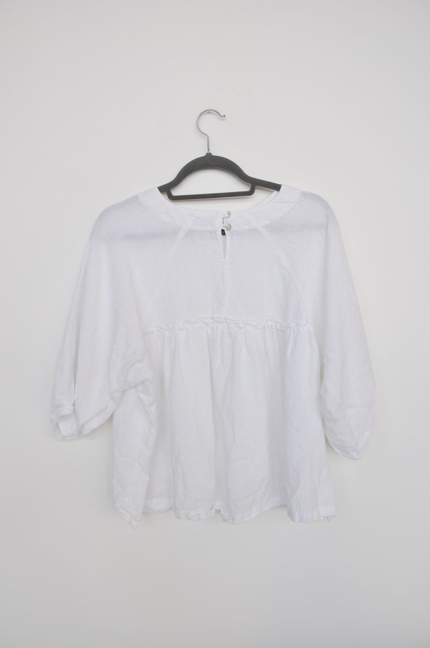 Twenty Seven Names Ruffled Top - white