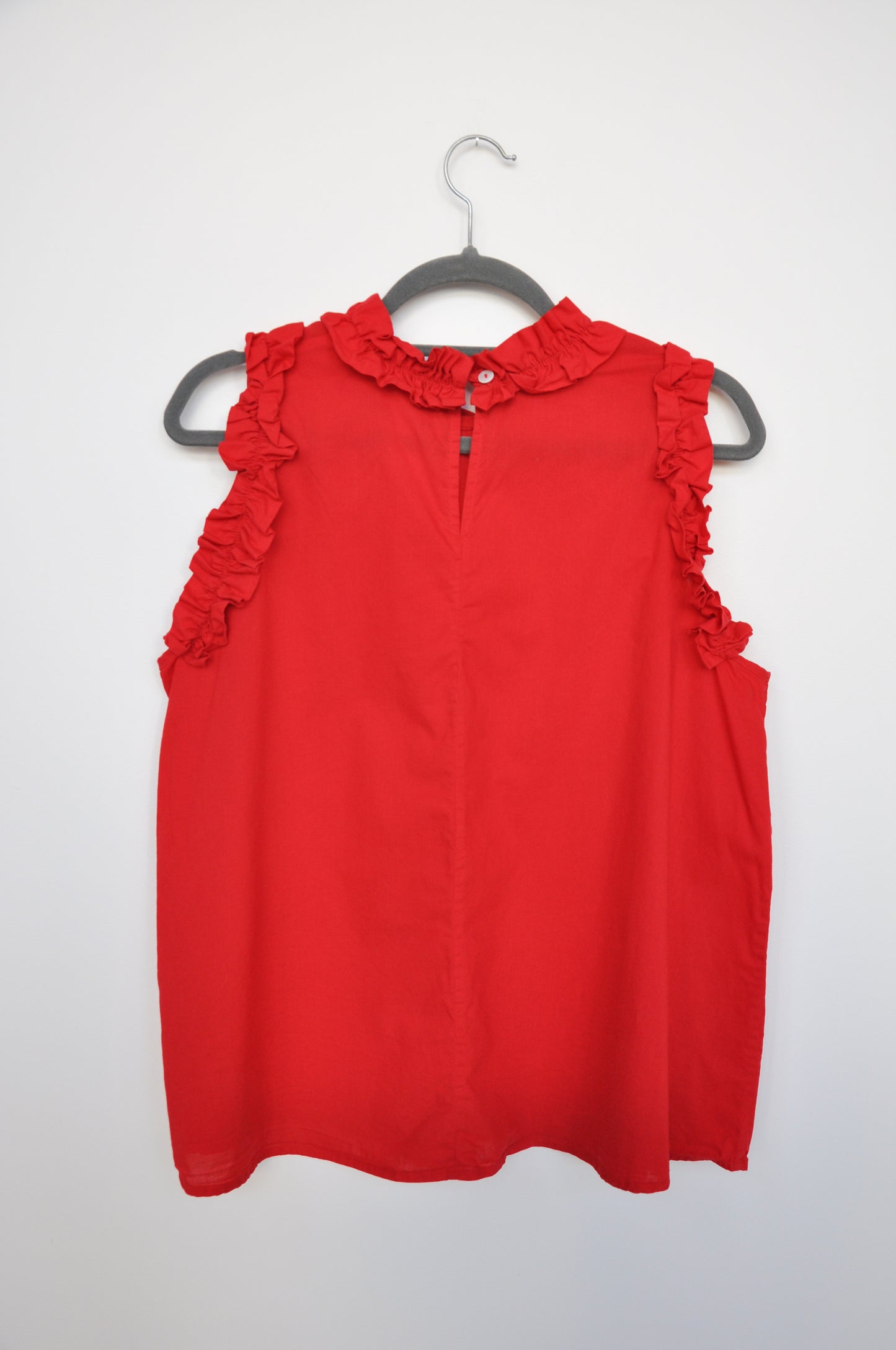 Kowtow Frill Tank Top - red