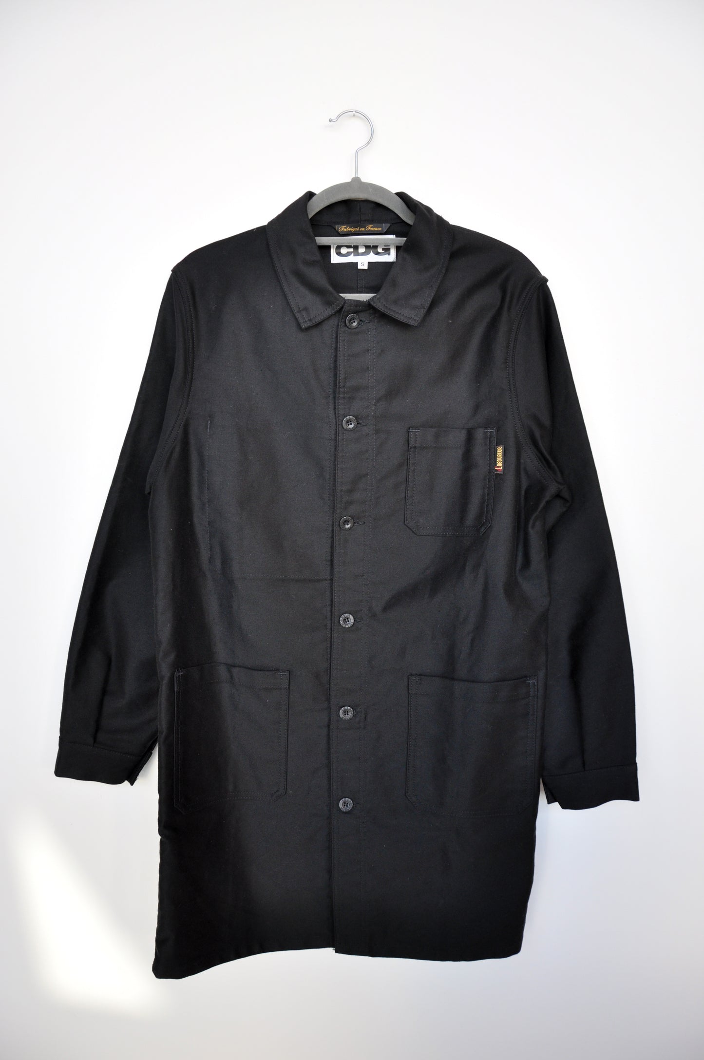 Comme Des Garçons La Labourer Coat - black/white