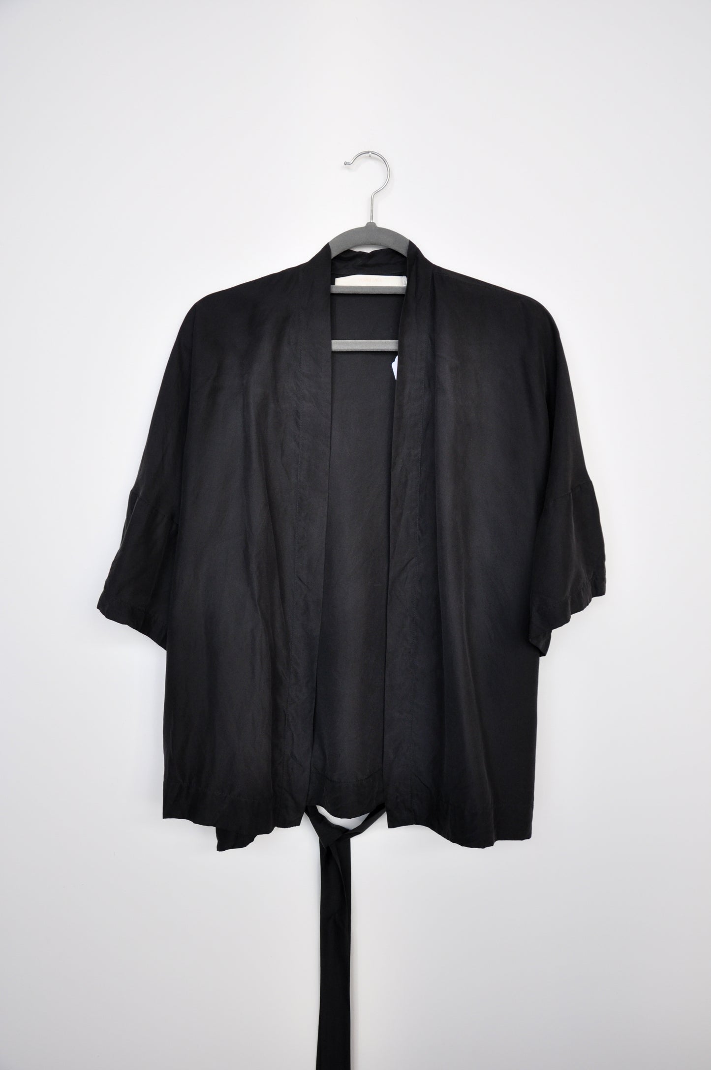 Penny Sage Wrap Top - black
