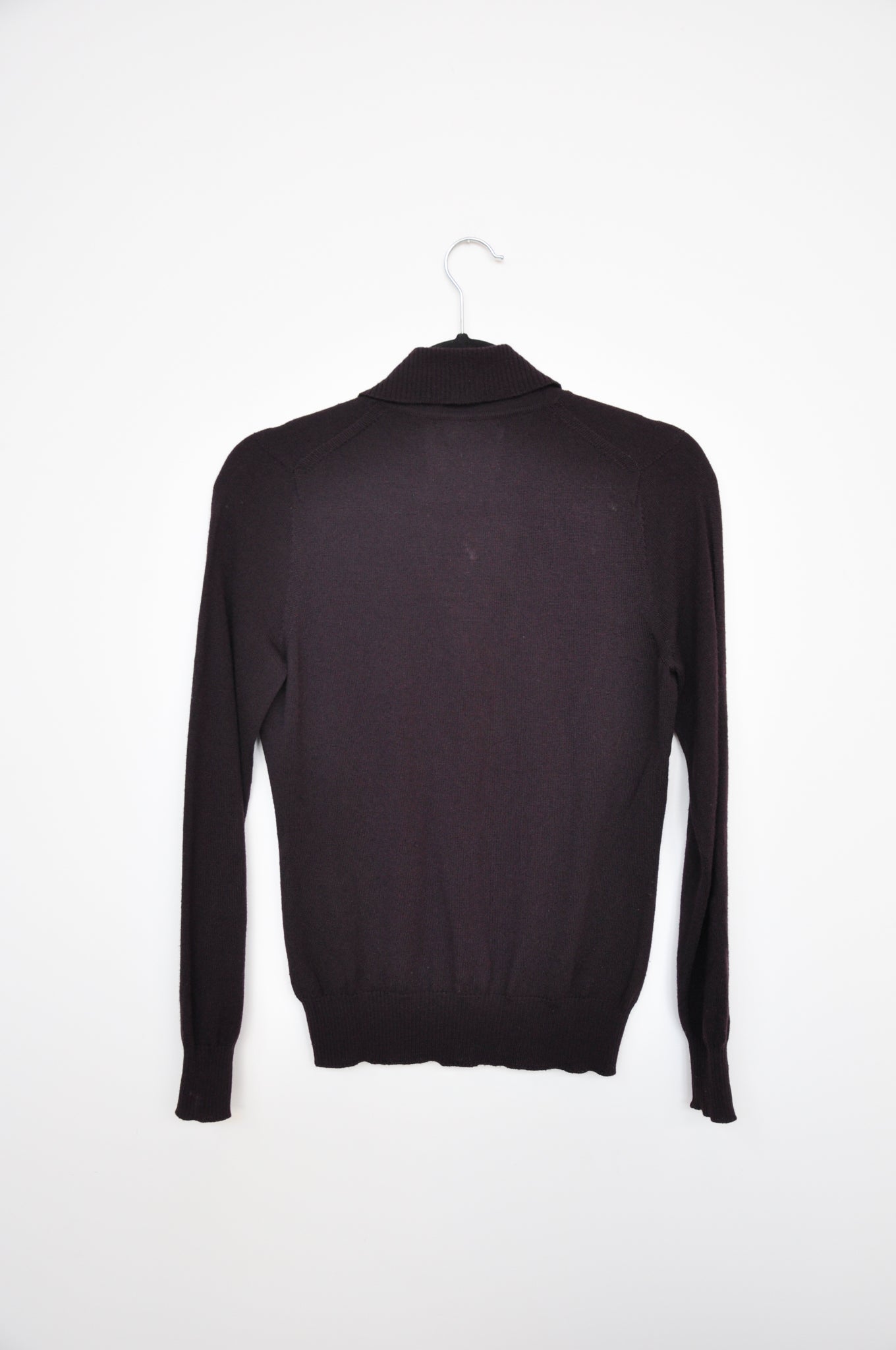 Sarah Bell Merino Polo Jumper - Deep Purple