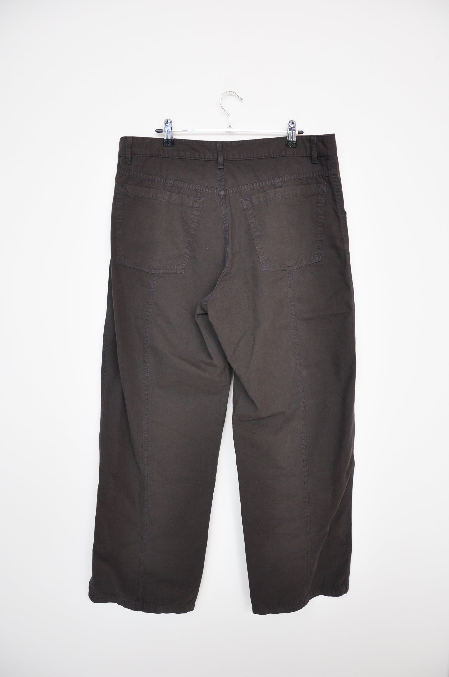 Paloma Wool Cargo Trousers - brown/blue stitch