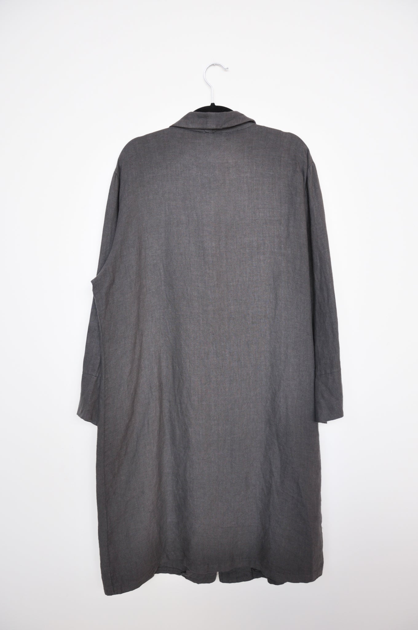 Vera Tucci Linen Overcoat - Grey