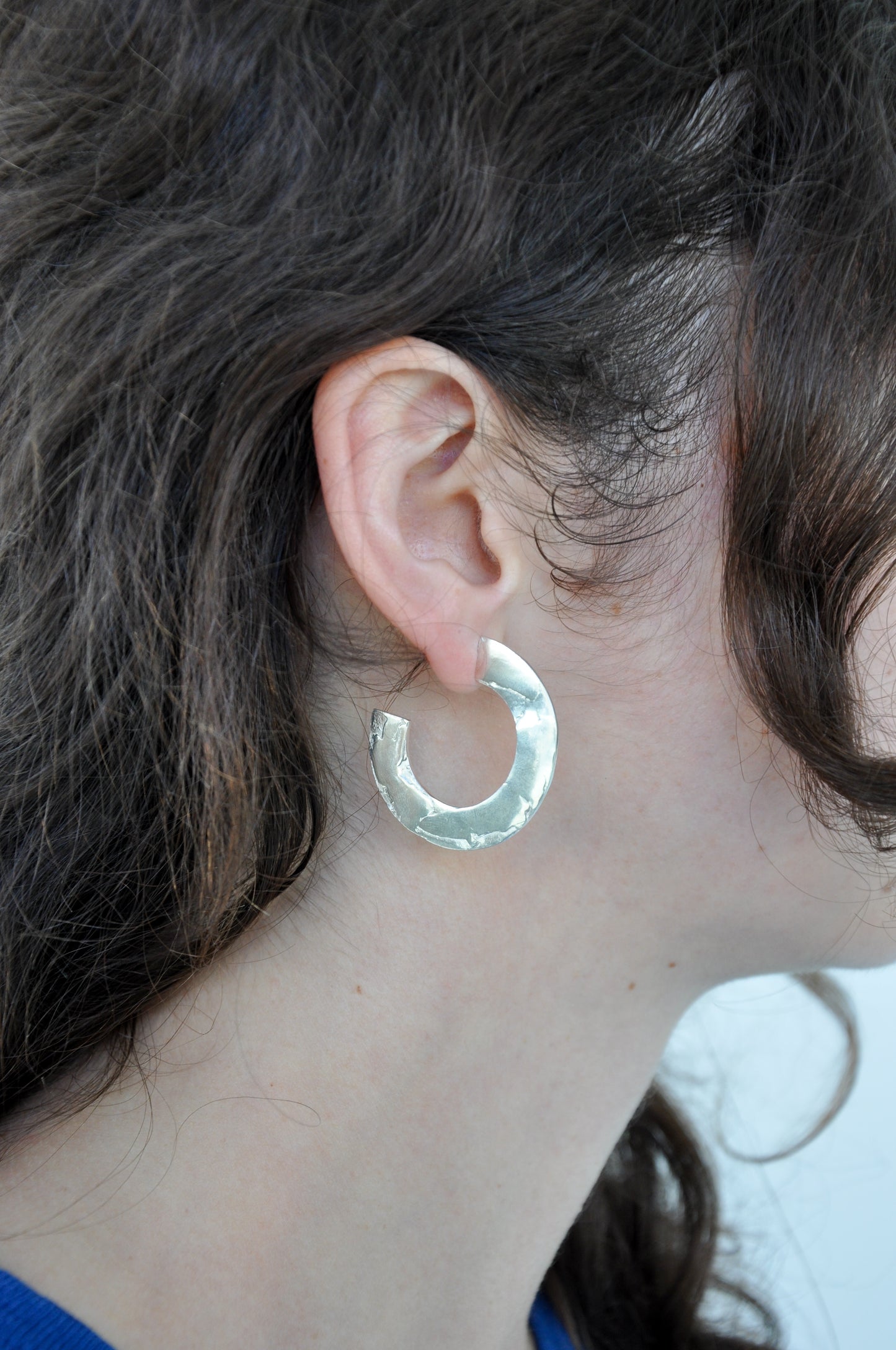 Alix Hoops in Silver